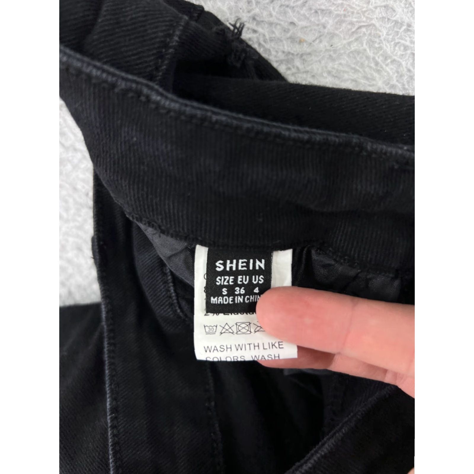 Shein SheIn Jeans Flared Pants Womens Small Black Denim Cotton Blend Stretch Mid Rise Jeans Size 28" / US 6 / IT 42 - 3 Thumbnail