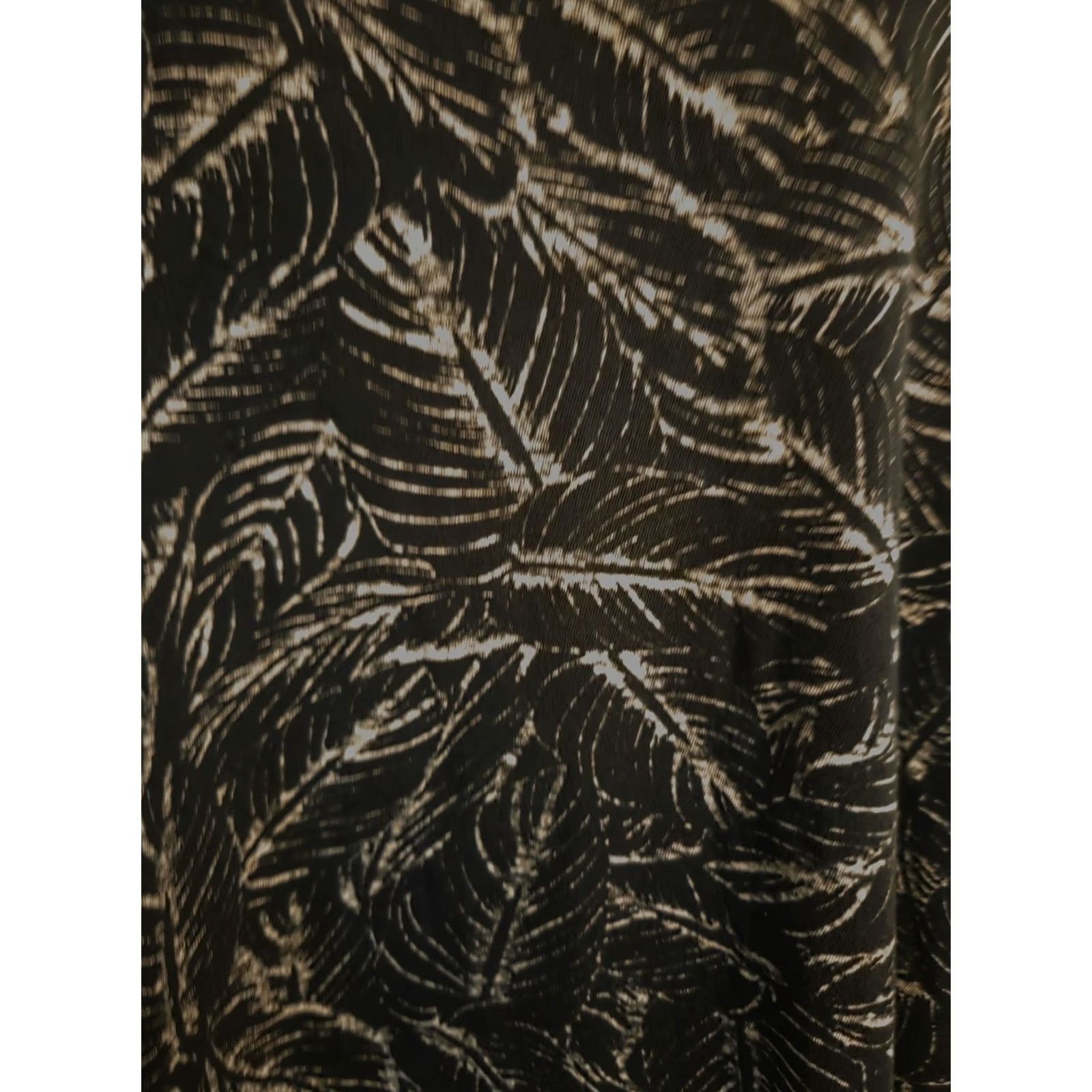 Vintage Falls Creek Shirt Black Palm Leaf Print Short Sleeve Casual Top 3X Plus Womens Size XXL / US 16-18 / IT 52-54 - 3 Thumbnail