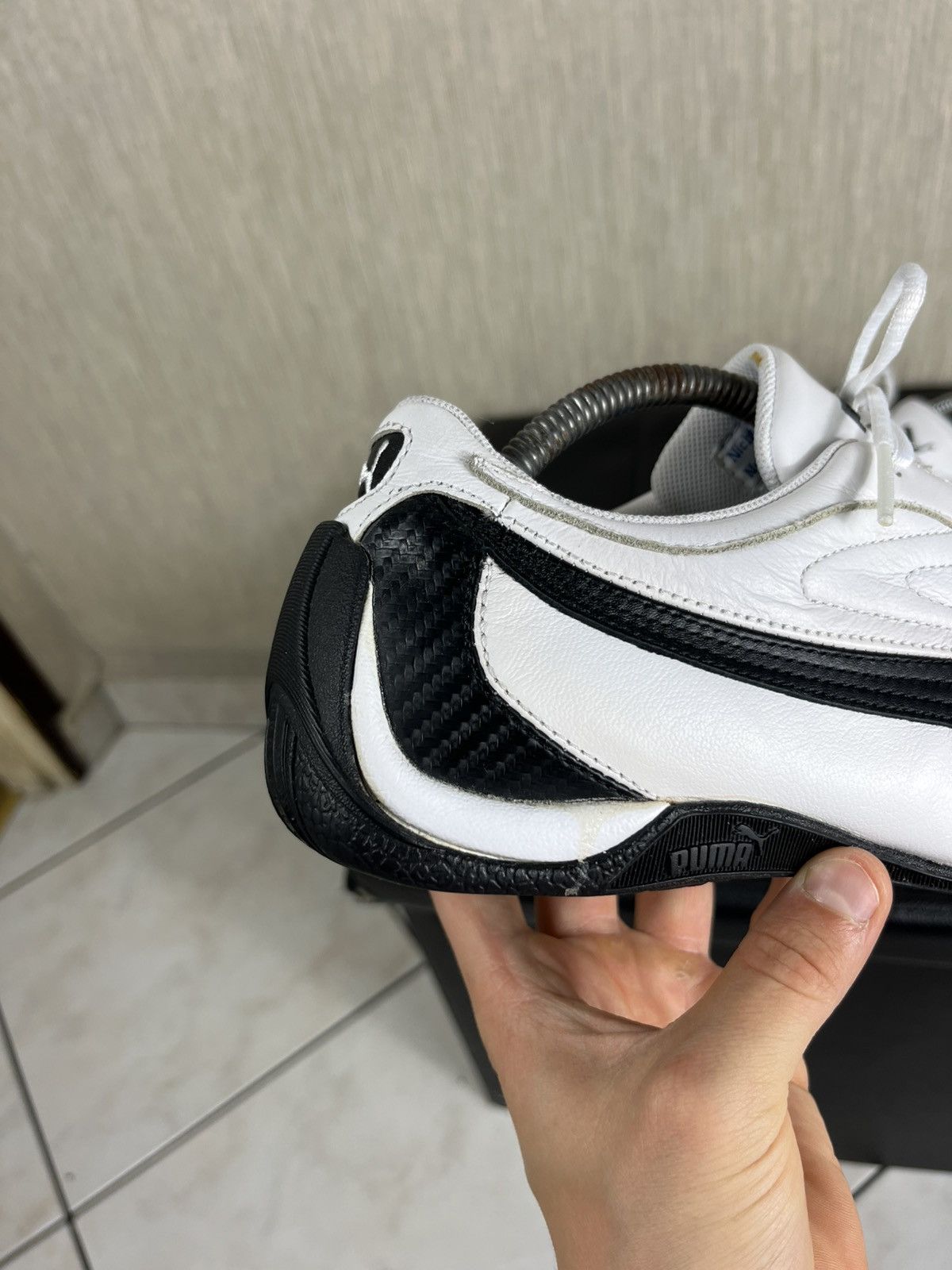 Puma × Vintage Vintage Puma leather y2k speed cat shoes low sneakers racing Size US 9.5 / EU 42-43 - 7 Thumbnail