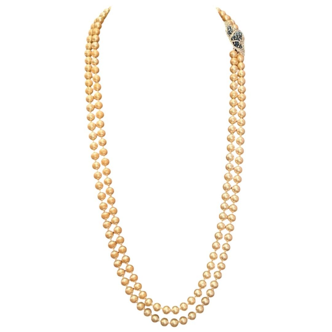 Other 90’s Deco Style Strand Pearl Necklace Rhinestone Butterfly Size ONE SIZE - 1 Thumbnail