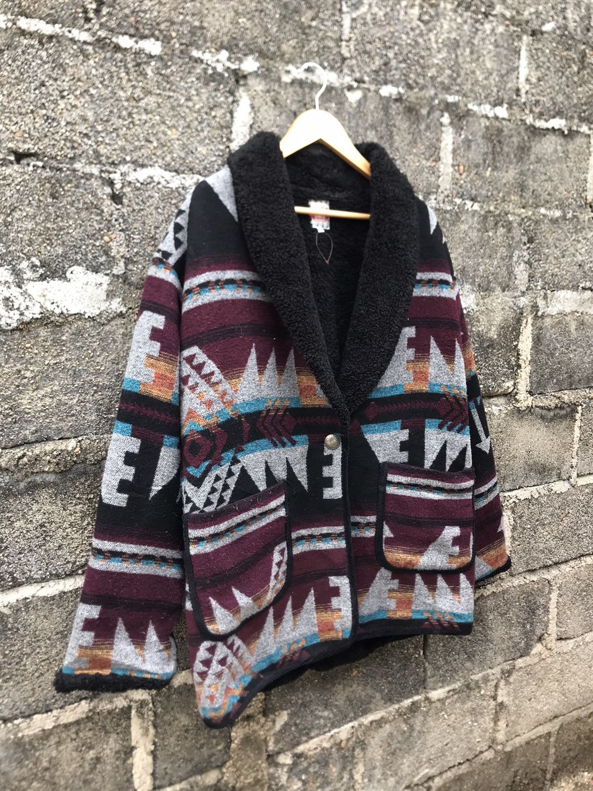 Japanese Brand ⚡️Vintage Southwestern Titicaca Navajo Patterned Coat Jacket Size US XL / EU 56 / 4 - 2 Thumbnail