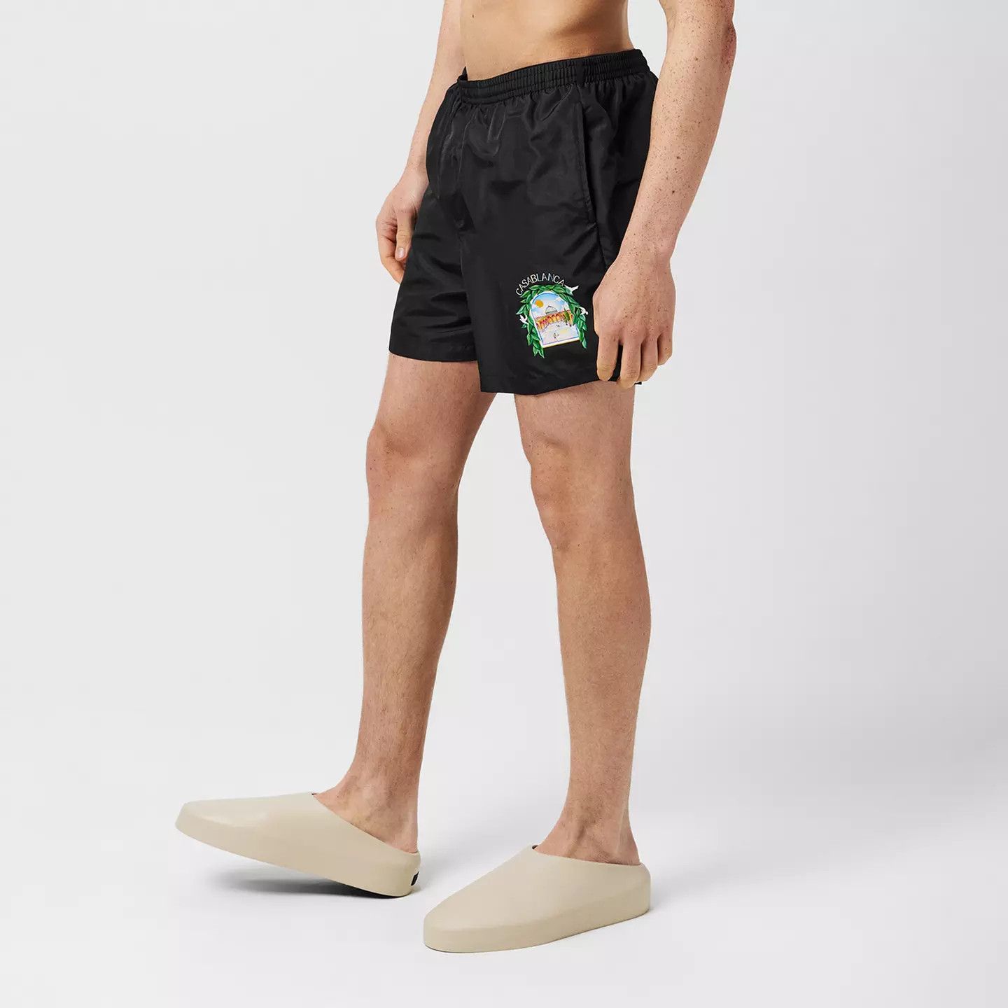 Casablanca o1g2r1mq0426 L'Arch De Tennis Swim Shorts in Black Size US 38 / EU 54 - 3 Thumbnail