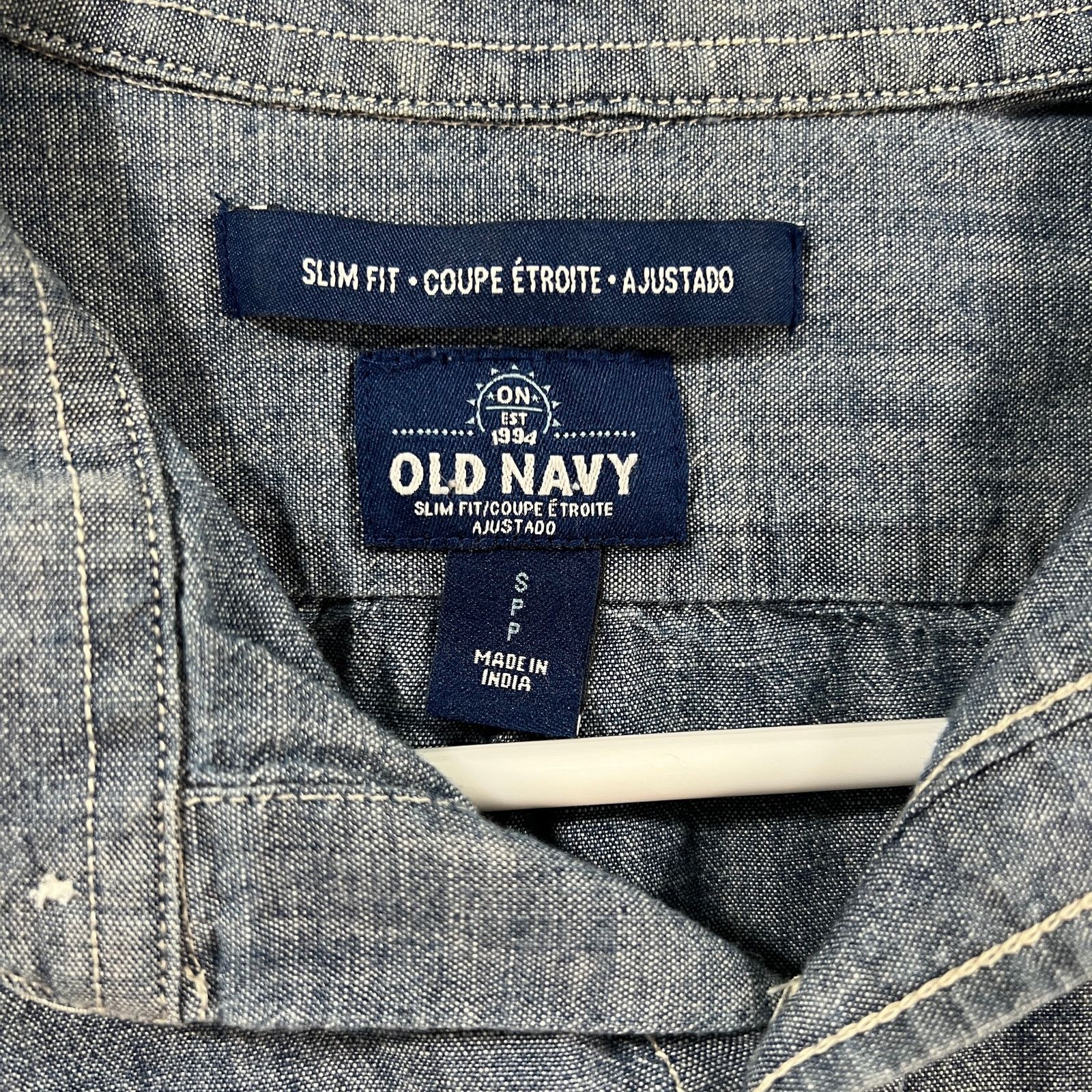Old Navy Old Navy Men's Long-sleeve Button-up Shirt Blue Size Small Size US S / EU 44-46 / 1 - 3 Thumbnail