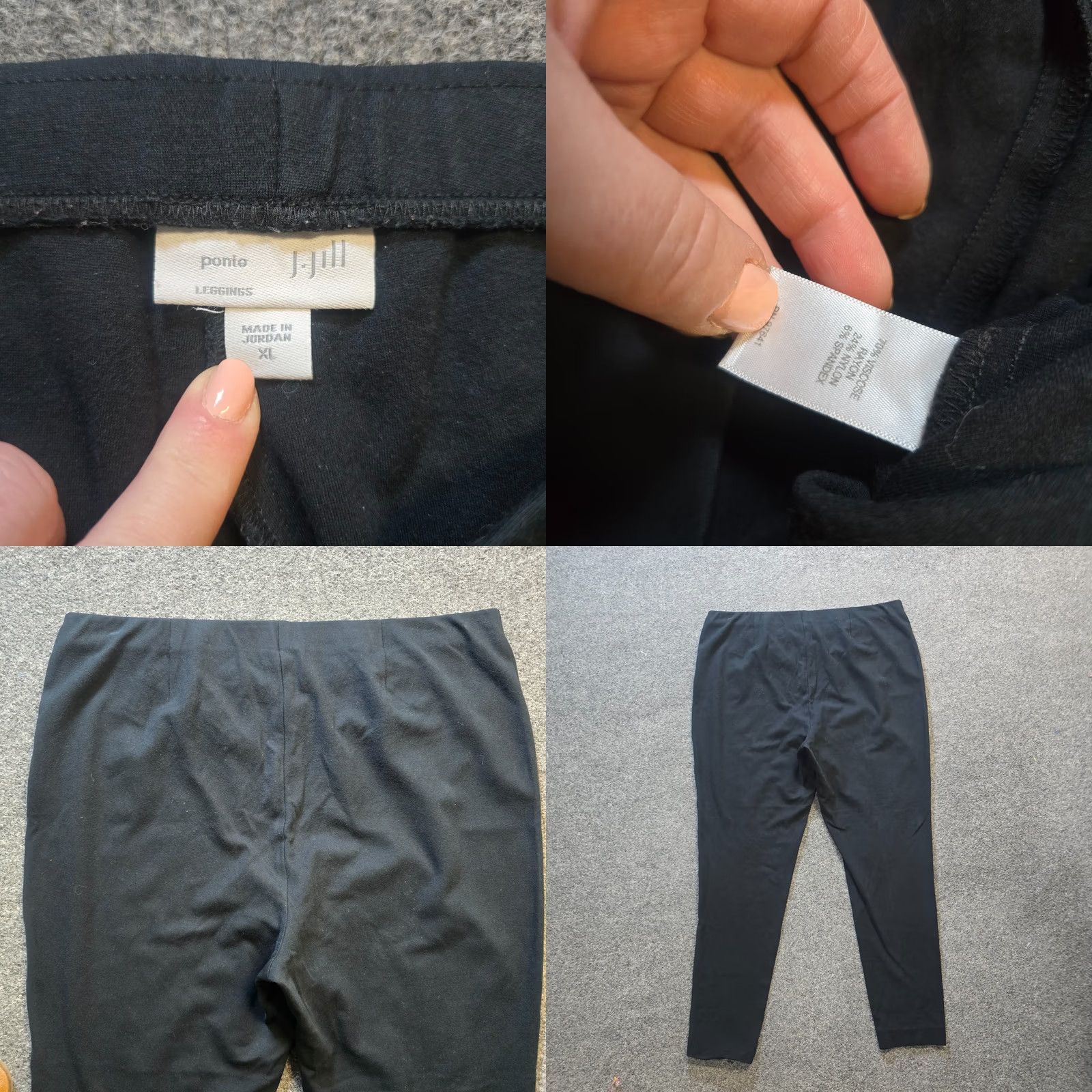 J. Jill J. Jill Pants Womens XL Black Ponte Legging Elastic Waist Stretch Casual Basic Size 40" / US 18 - 8 Thumbnail
