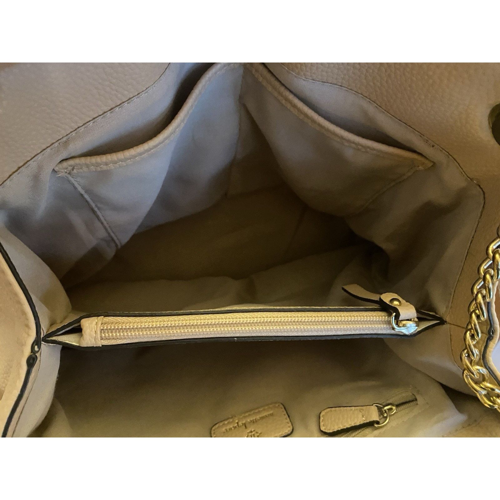 Nanette Lepore Nanette Lepore Handbag Women’s 2 Toned Beige Gold Chain Size ONE SIZE - 6 Thumbnail