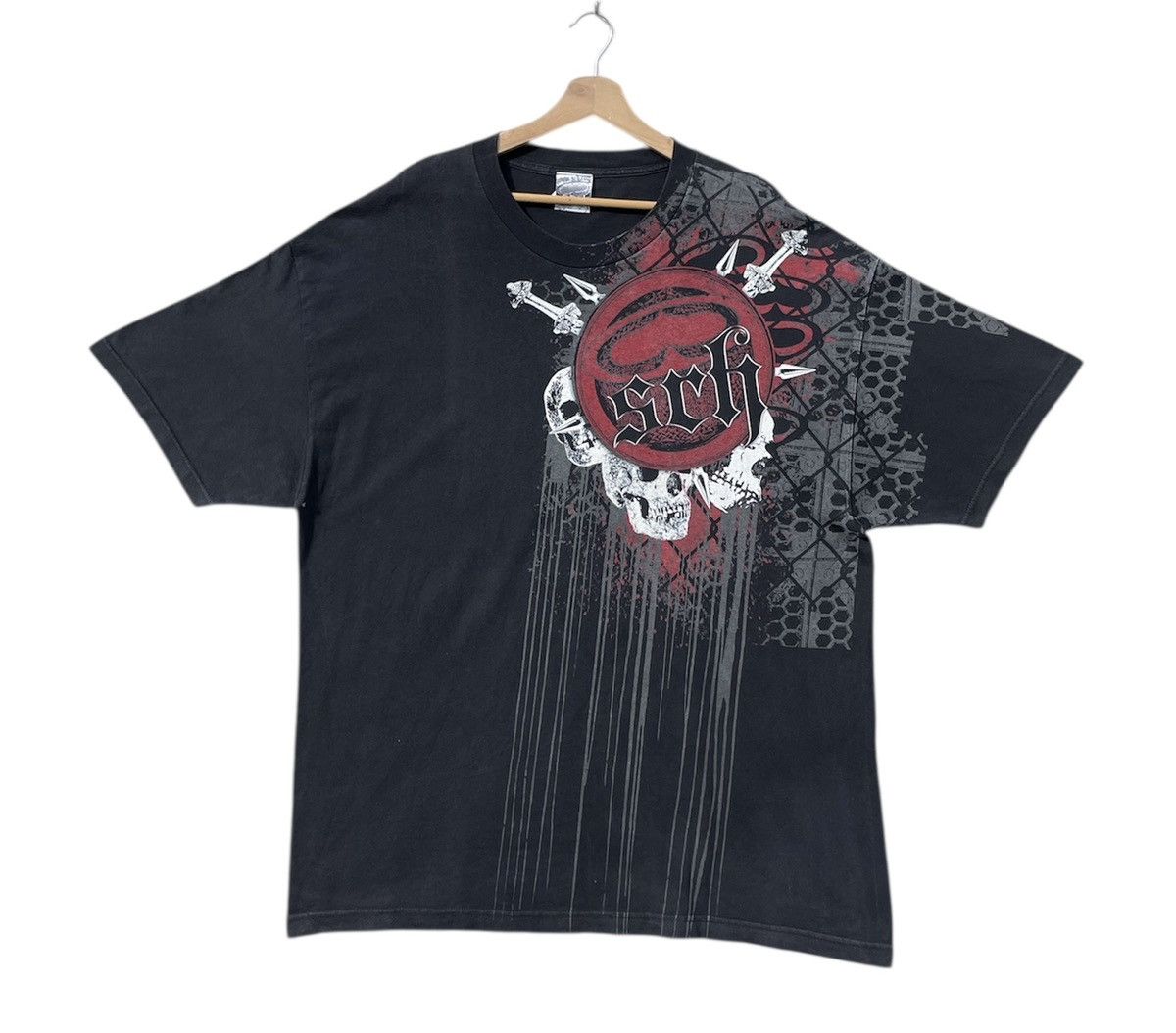 Affliction 🔥Accept Binding Offer🔥 Vintage SRH skull graphic Size US XL / EU 56 / 4 - 1 Thumbnail