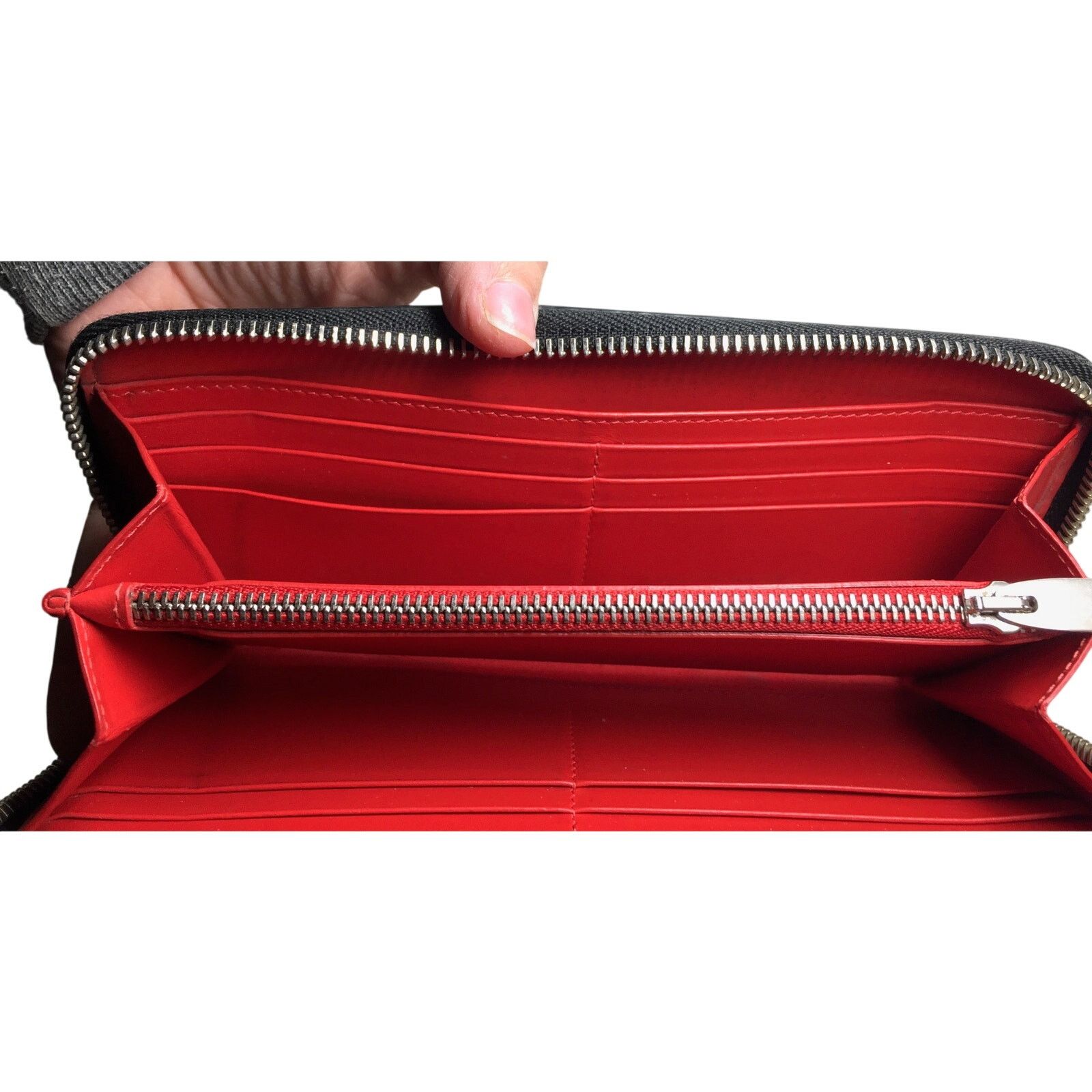 Christian Louboutin Christian Louboutin Silver Studded Zip Around Long Wallet Size ONE SIZE - 11 Thumbnail