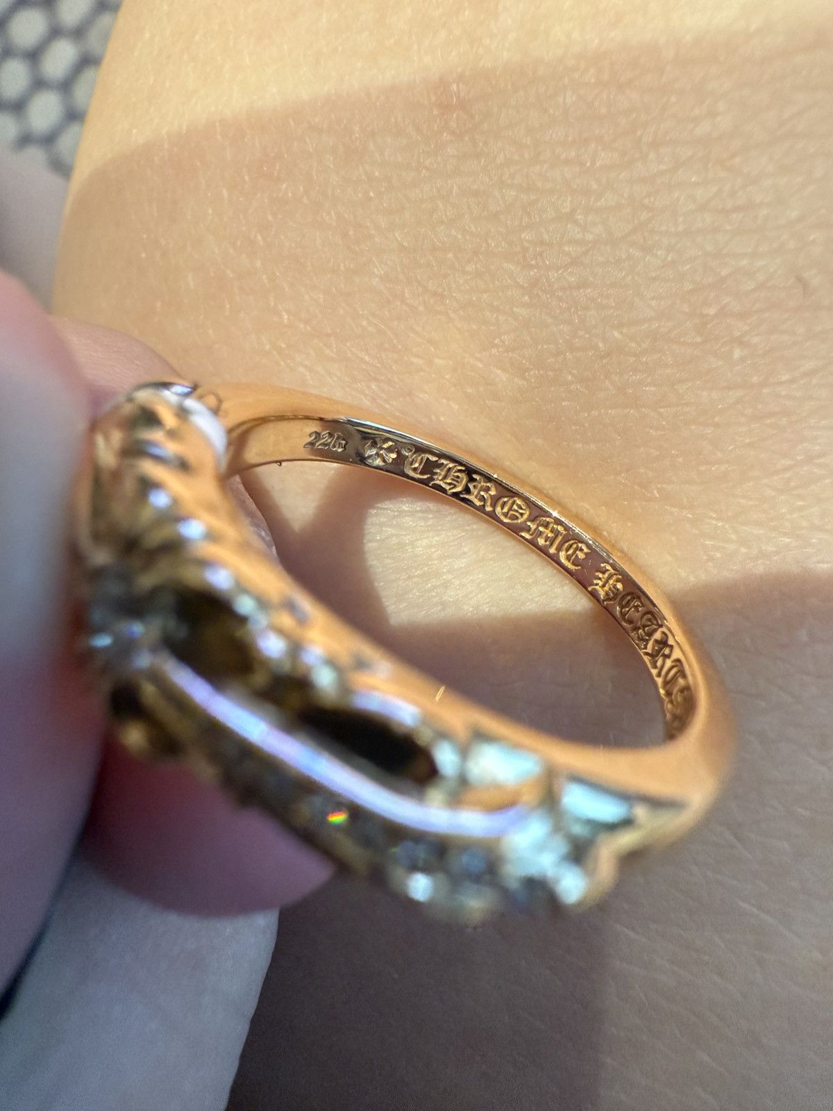 Chrome Hearts Chrome Hearts 22k Floral Ring with Diamonds Size ONE SIZE - 8 Thumbnail