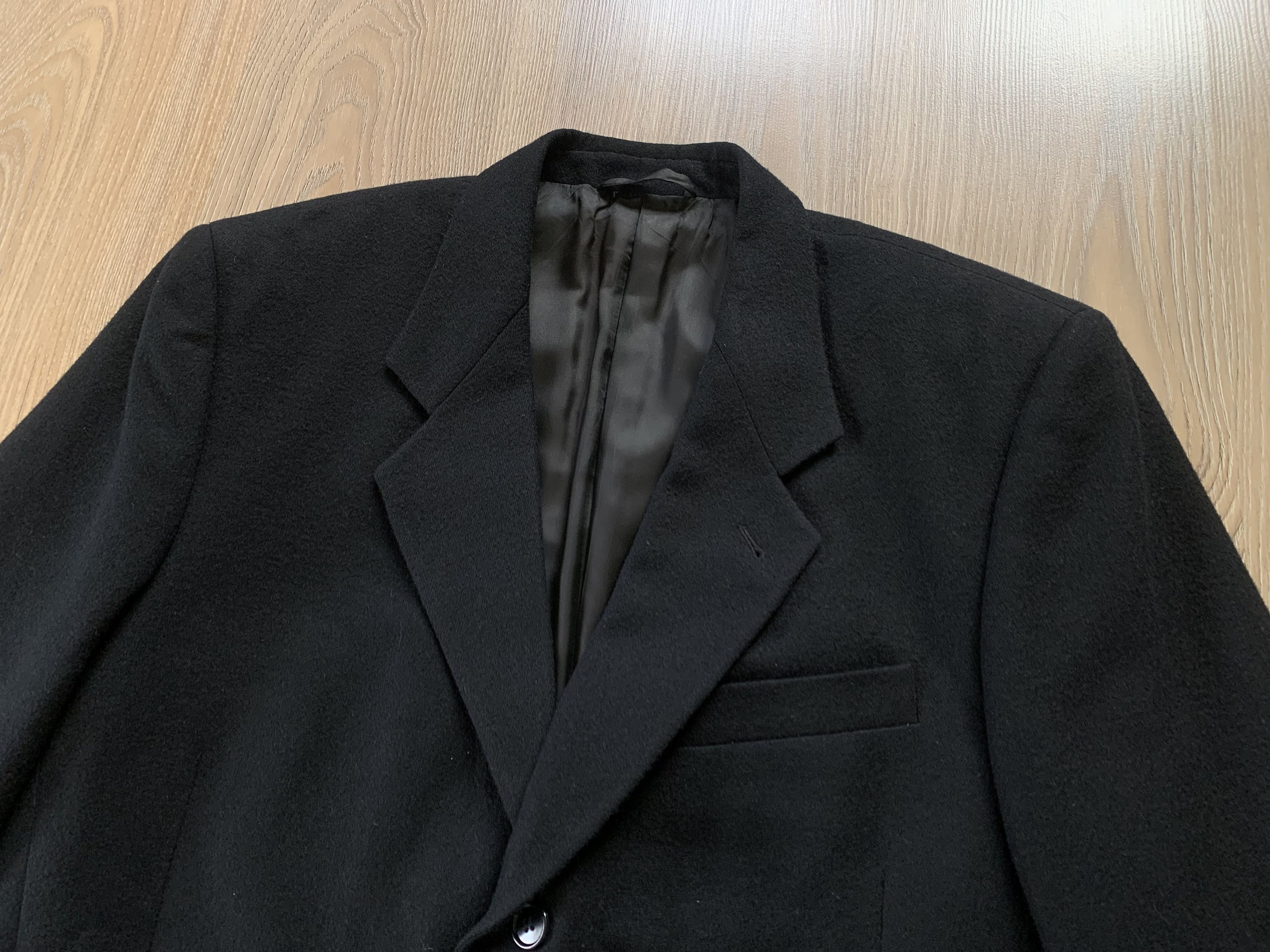 Other Mens Max Mara Vintage Cashmere Wool Black Coat Size US L / EU 52-54 / 3 - 5 Thumbnail