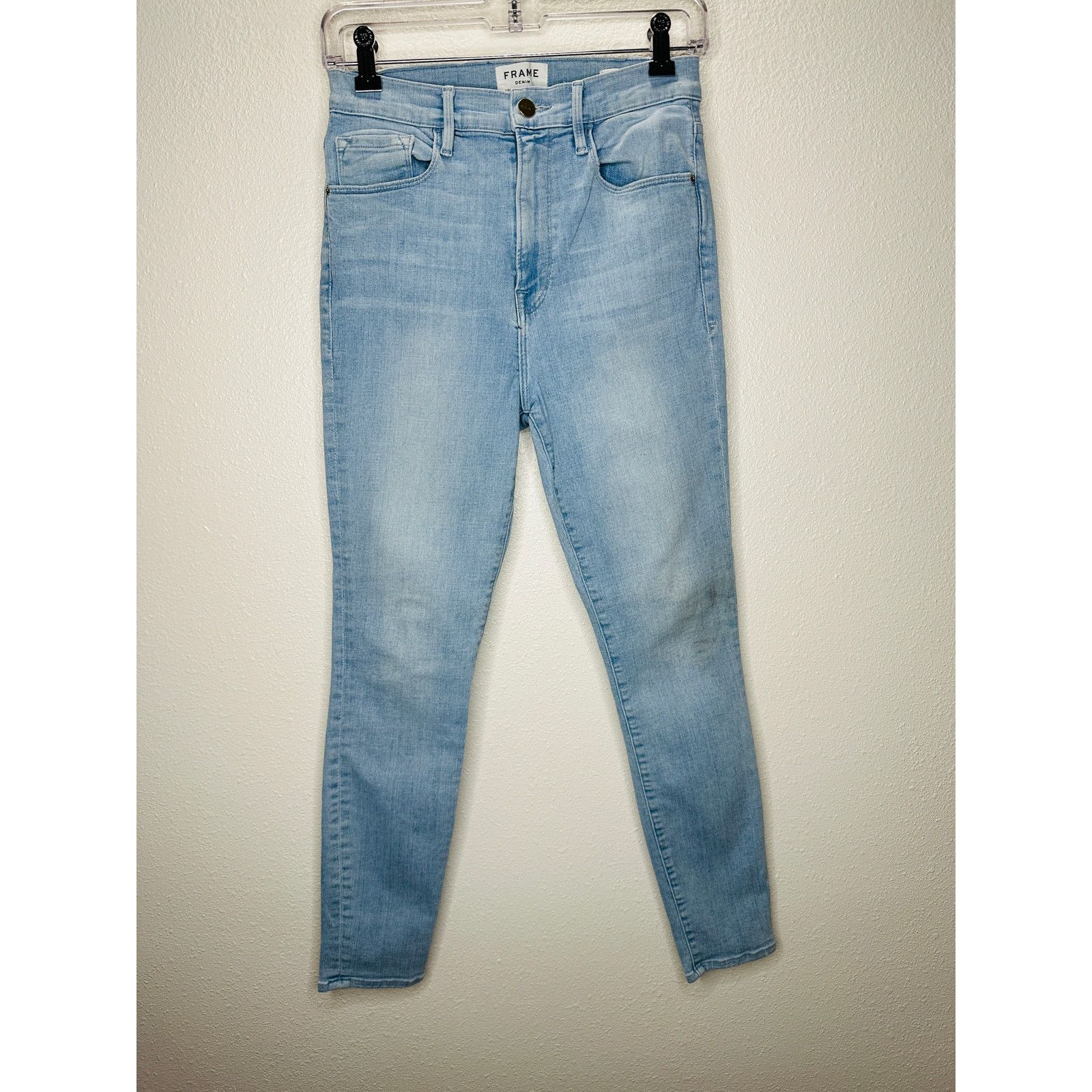 Frame Frame Light Wash Ali High-Rise Cigarette Denim Jeans 28 Size 28" / US 6 / IT 42 - 1 Thumbnail