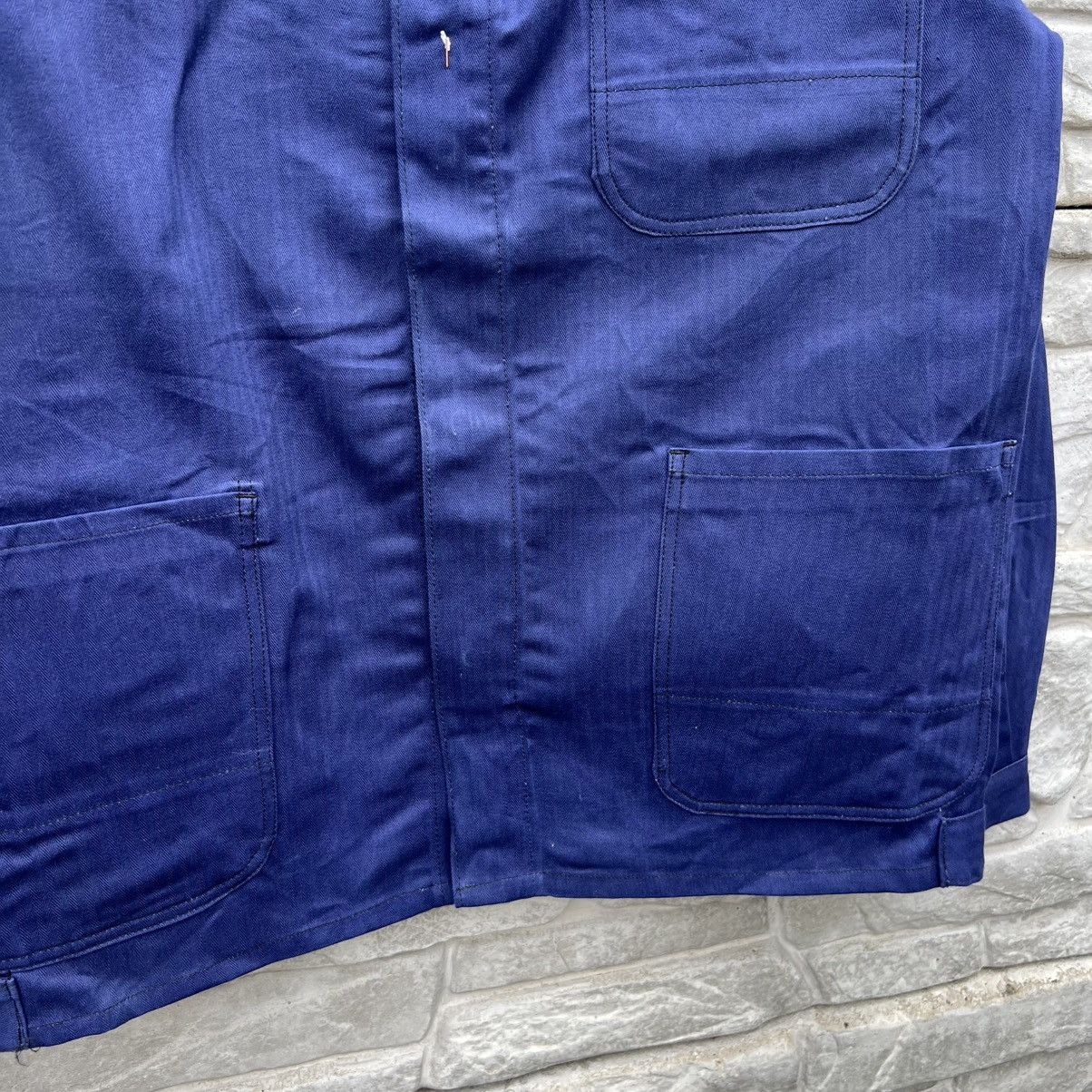 Vintage French herringbone HBT sanfor works jacket Size US M / EU 48-50 / 2 - 8 Thumbnail