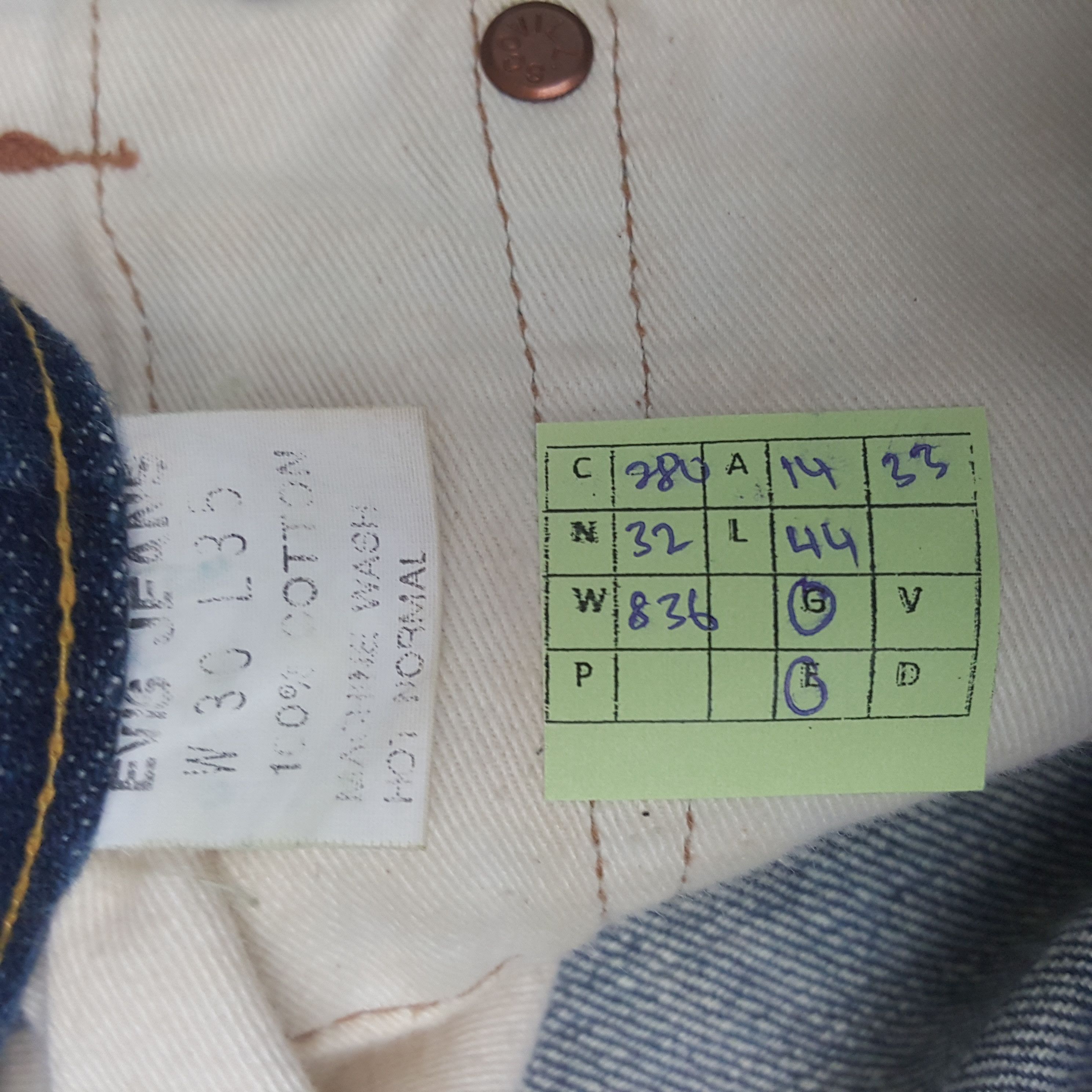 Japanese Brand Vintage Evis Japanese Daicock Custom Art Denim Jeans C280N32 Size US 28 / EU 44 - 8 Thumbnail