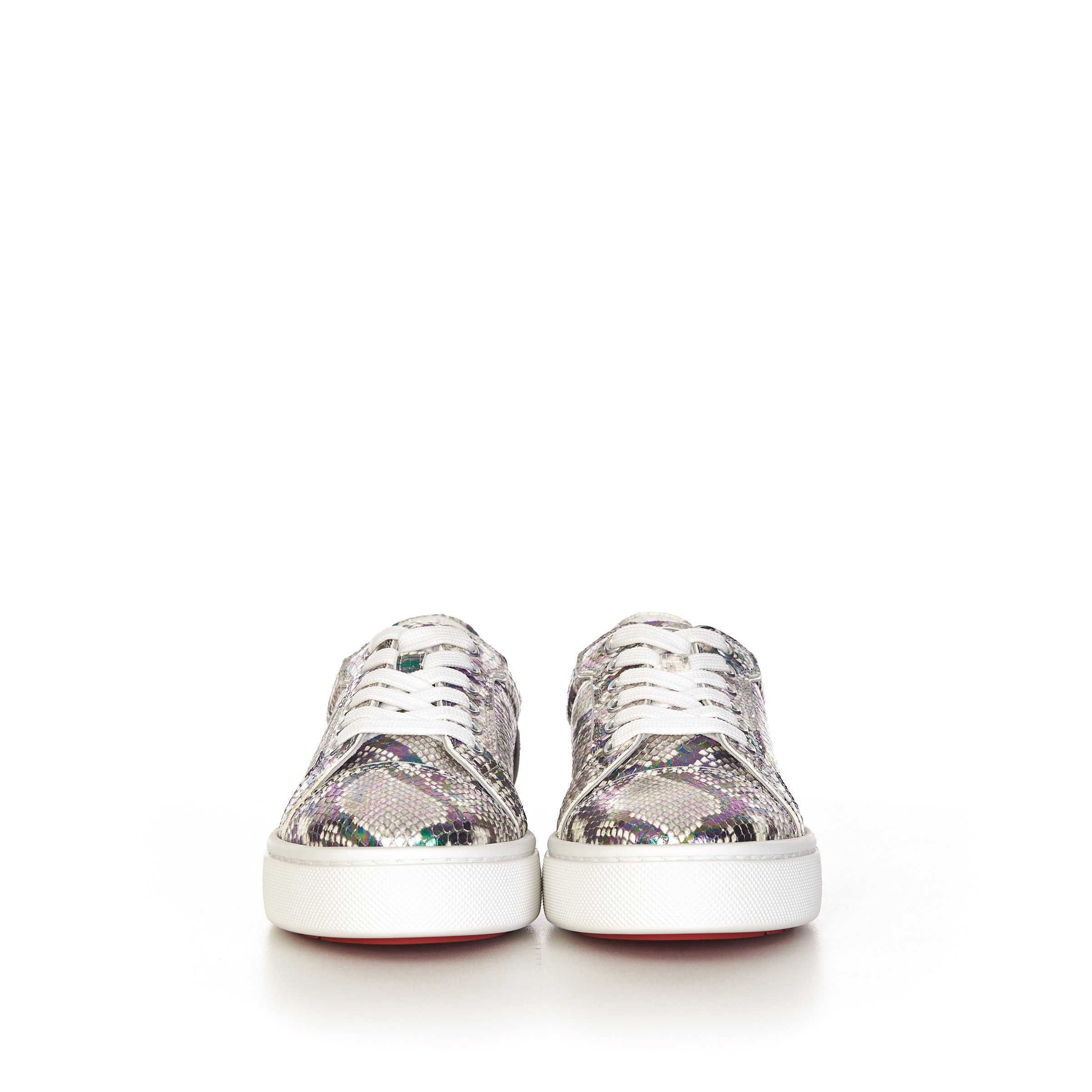Christian Louboutin Lowtop Sneakers Vieirissima In Roccia Snakeskin Leather Size US 5 / IT 35 - 2 Thumbnail