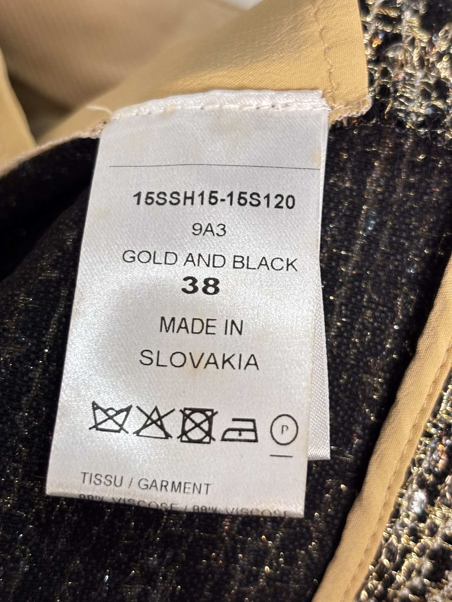 Chloe Chloé Gold & Black Tweed Shorts Size 26" / US 2 / IT 38 - 3 Thumbnail
