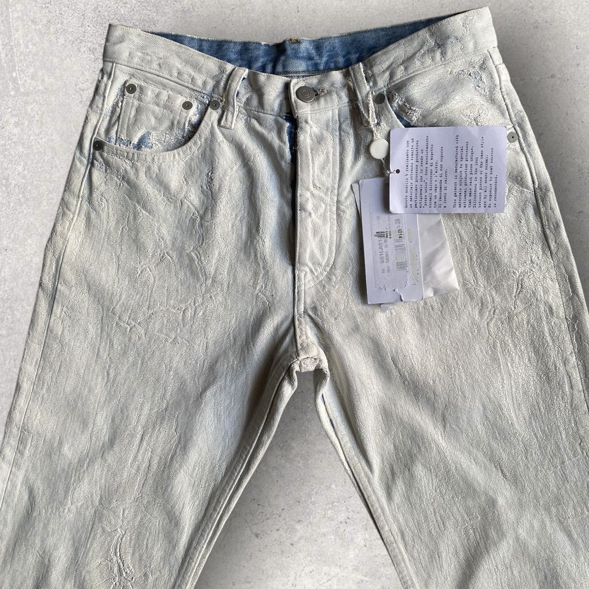 Maison Margiela Margiela White Painted Denim Size 28" / US 6 / IT 42 - 1 Thumbnail