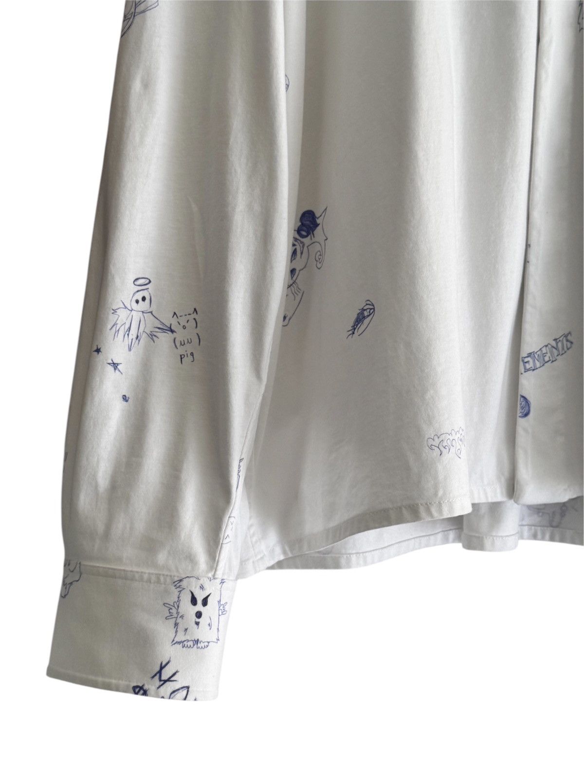 Vetements 2019 Vetements Limited Edition Pen Scribble Button Up Shirt Size US L / EU 52-54 / 3 - 7 Thumbnail
