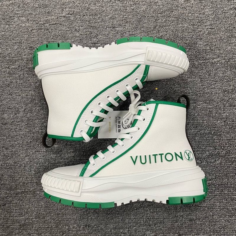 Louis Vuitton Louis Vuitton Squad High-Top Sneakers in White Green -2505 Size US 6 / IT 36 - 8 Thumbnail
