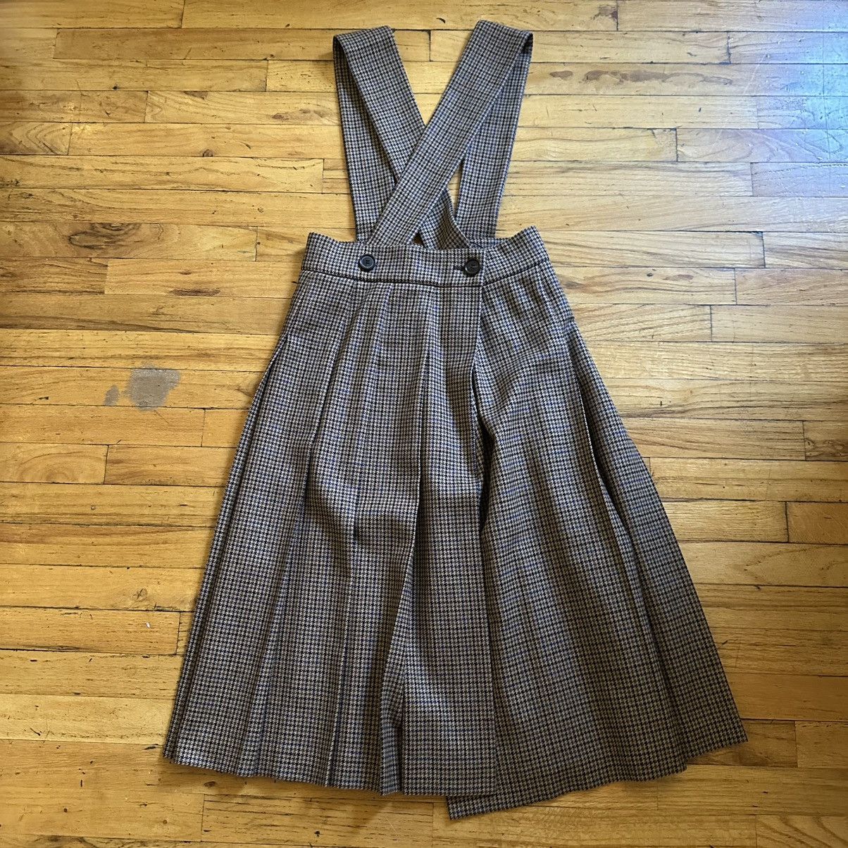 Miu Miu Houndstooth wool overall skirt NWT Size S / US 4 / IT 40 - 6 Thumbnail