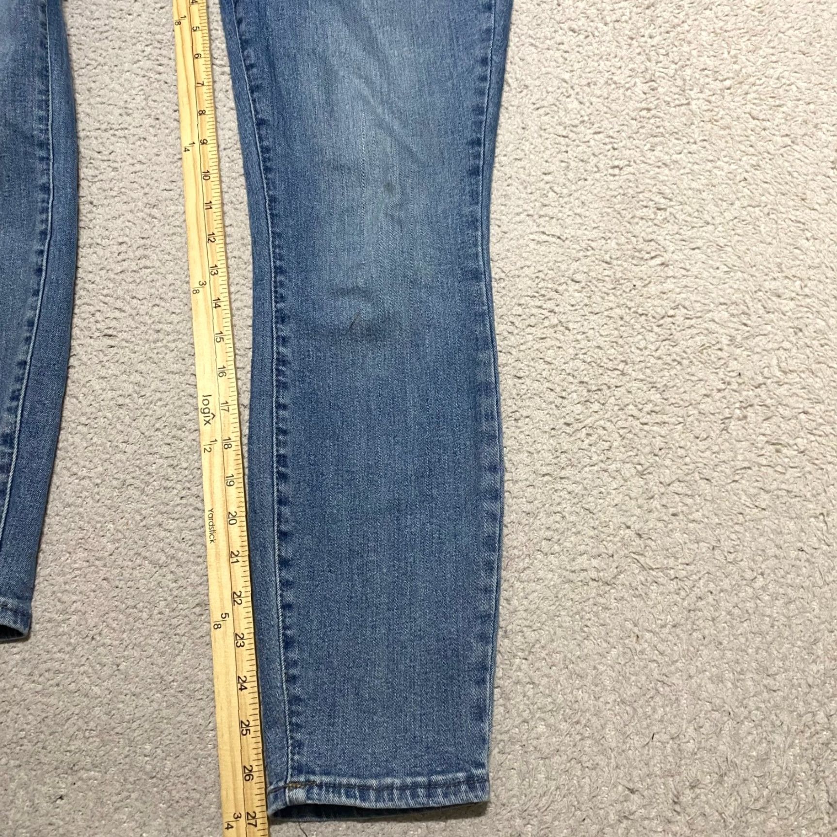 Lucky Brand Lucky Brand Bridgette Skinny Jeans 27 in Blue Denim Medium Wash High Rise Women's 4 Jeans Size 27" / US 4 / IT 40 - 6 Thumbnail