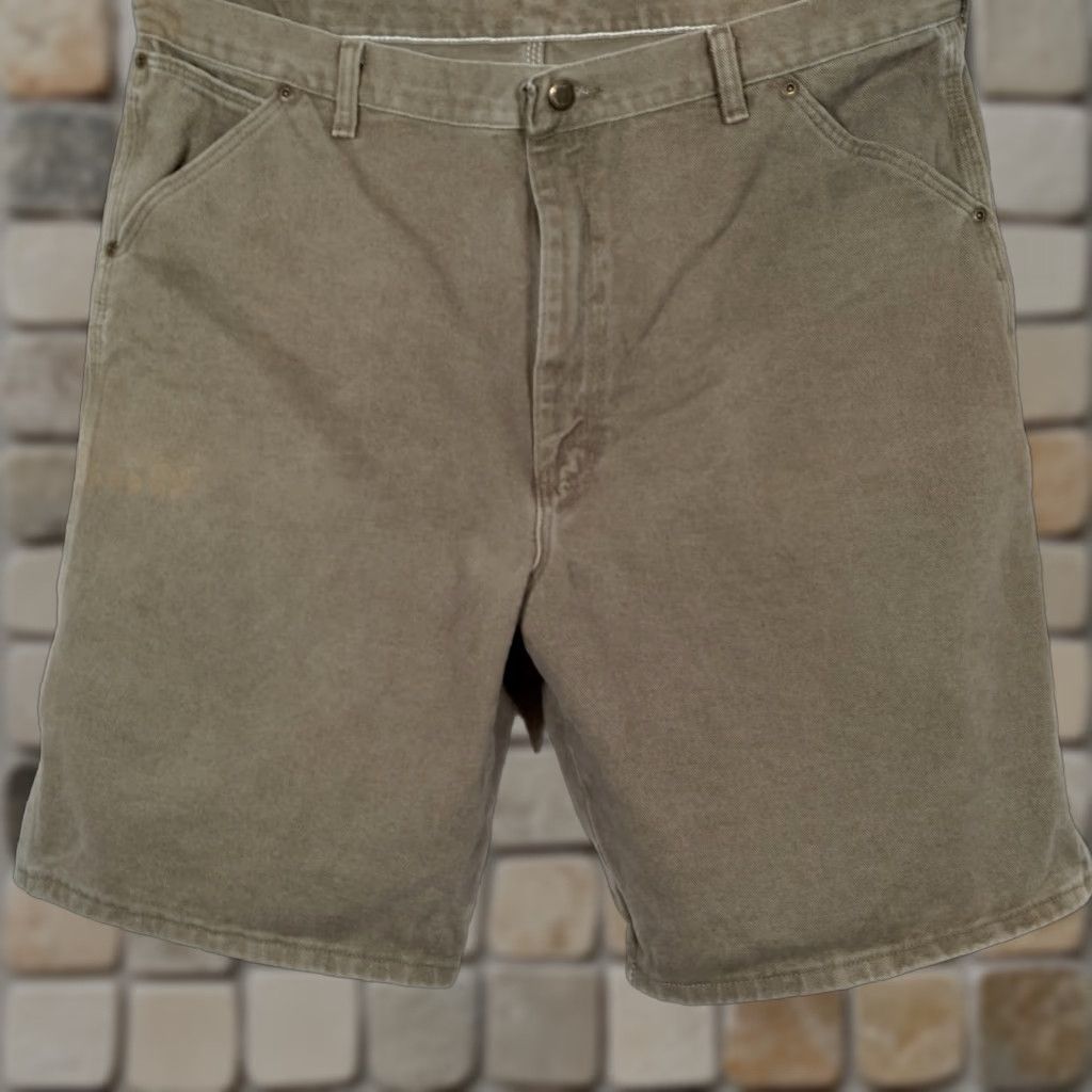 Wrangler VINTAGE Wrangler VF Jeanswear Carpenter Shorts Mens 40 Army Green Denim 5-Pocket Workwear Size US 40 / EU 56 - 1 Thumbnail