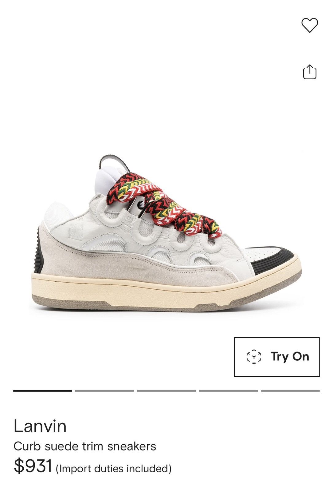 Lanvin Lanvin Curb suede trim sneakers Size US 10 / EU 43 - 6 Thumbnail