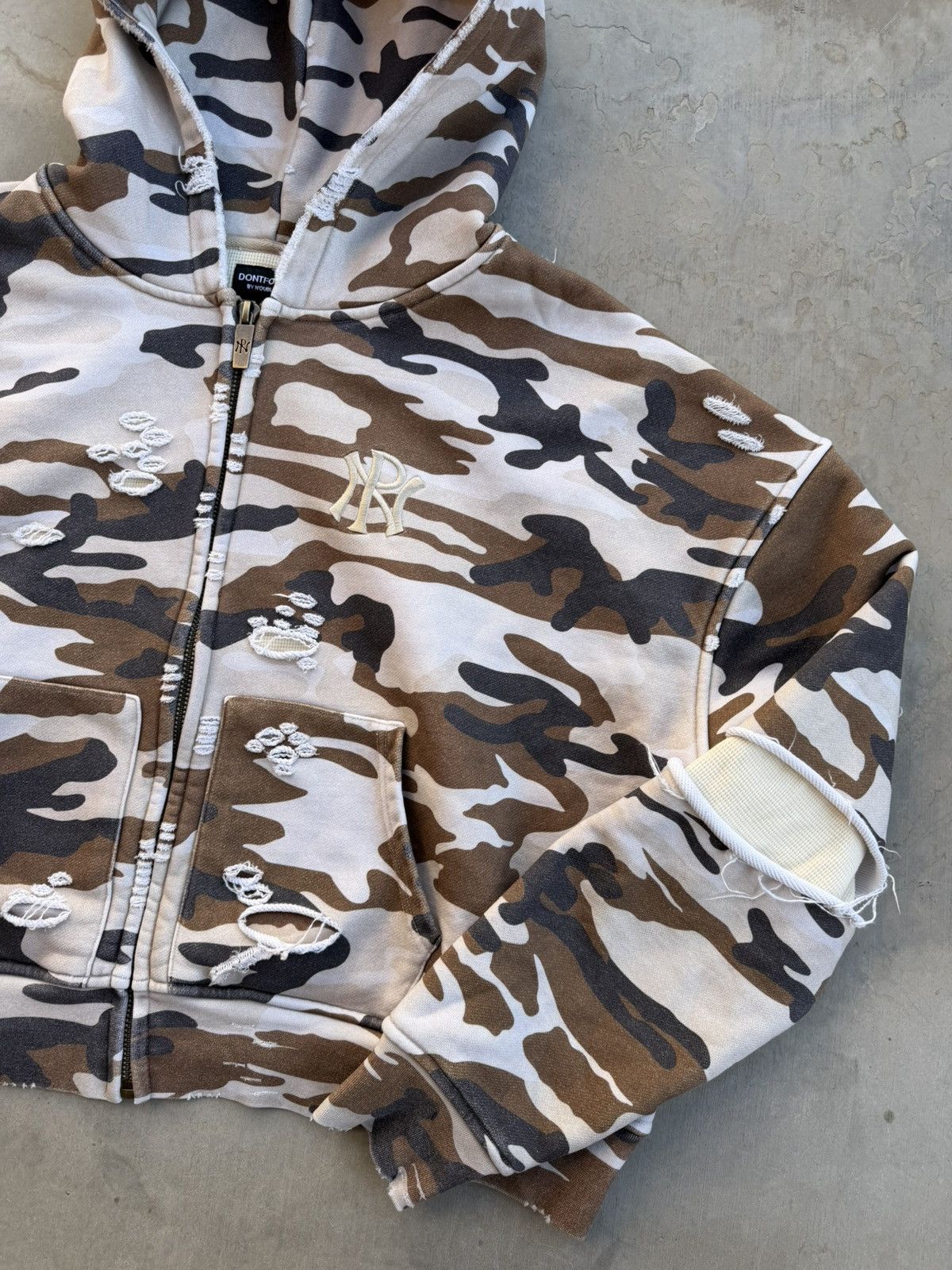 Other N’OUBLIE PAS Desert Adam Sandler Zip-Up Hoodie – Brown Camo Size US XL / EU 56 / 4 - 5 Thumbnail