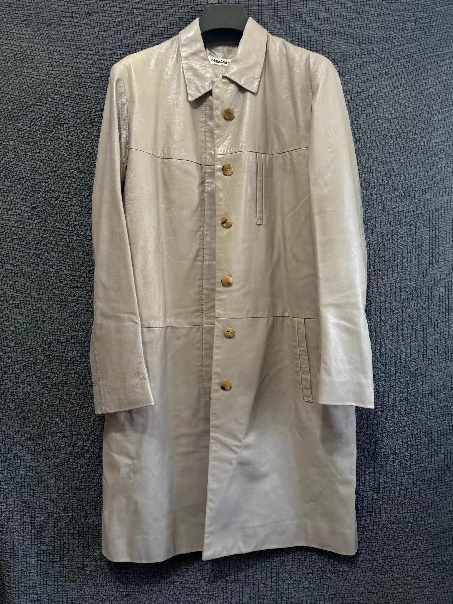 Issey Miyake Issey Miyake ultra-early rare Permanente line leather coat. Size US L / EU 52-54 / 3 - 1 Thumbnail