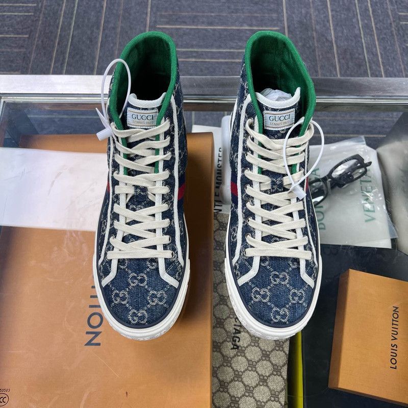 Gucci Gucci Tennis 1977 Denim High-Top Sneakers - Size US 9 / EU 42 - 2 Thumbnail