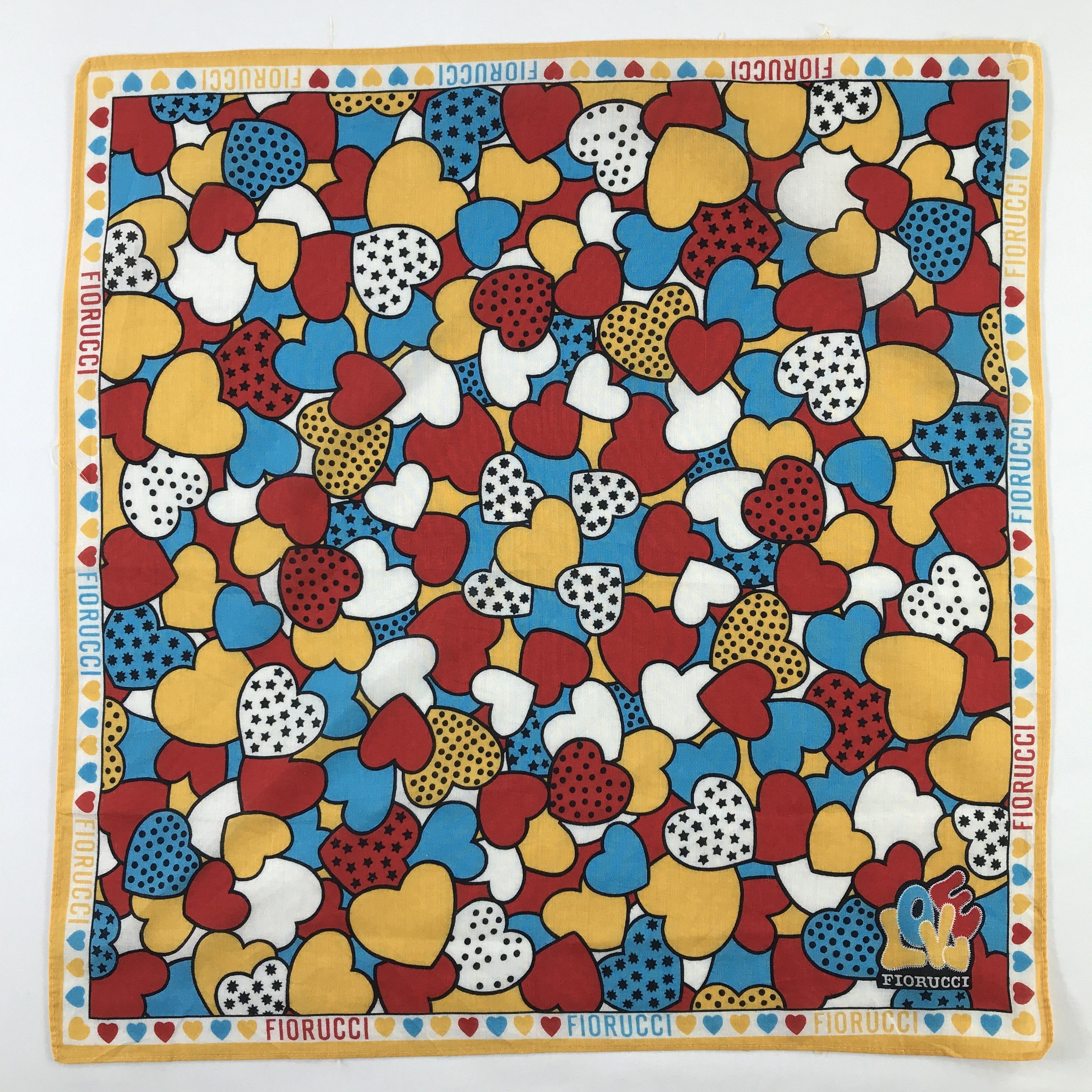 Fiorucci × Vintage Fiorucci Bandana / Handkerchief / Neckerchief - S706 Size ONE SIZE - 1 Thumbnail