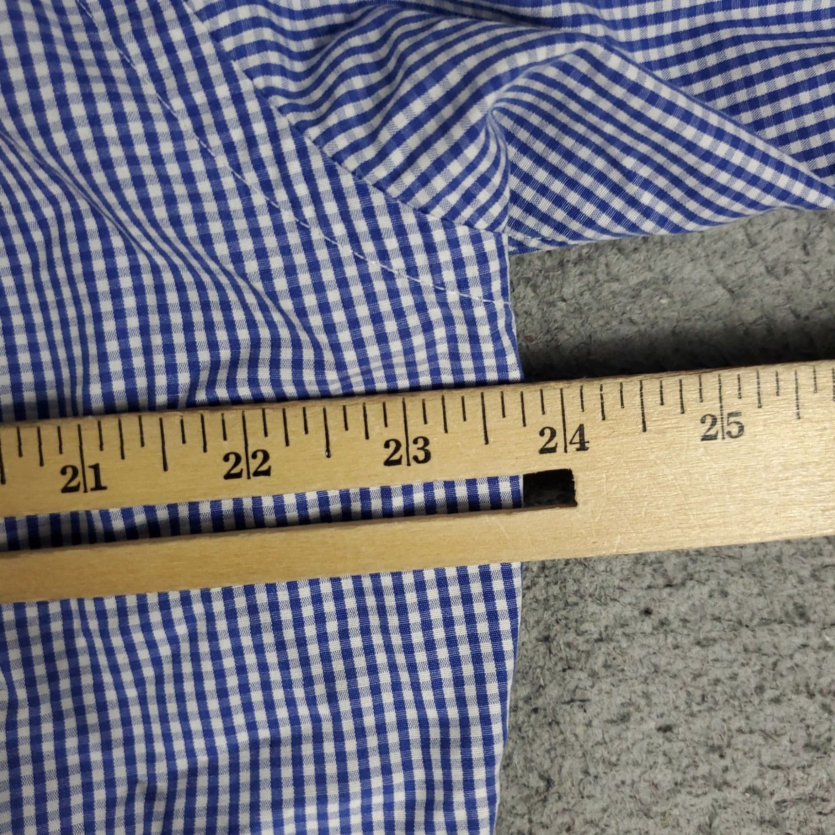 Brooks Brothers Brooks Brothers Shirt Mens 16 Blue Check Dress Button Up Long Sleeve Size 42R - 5 Thumbnail