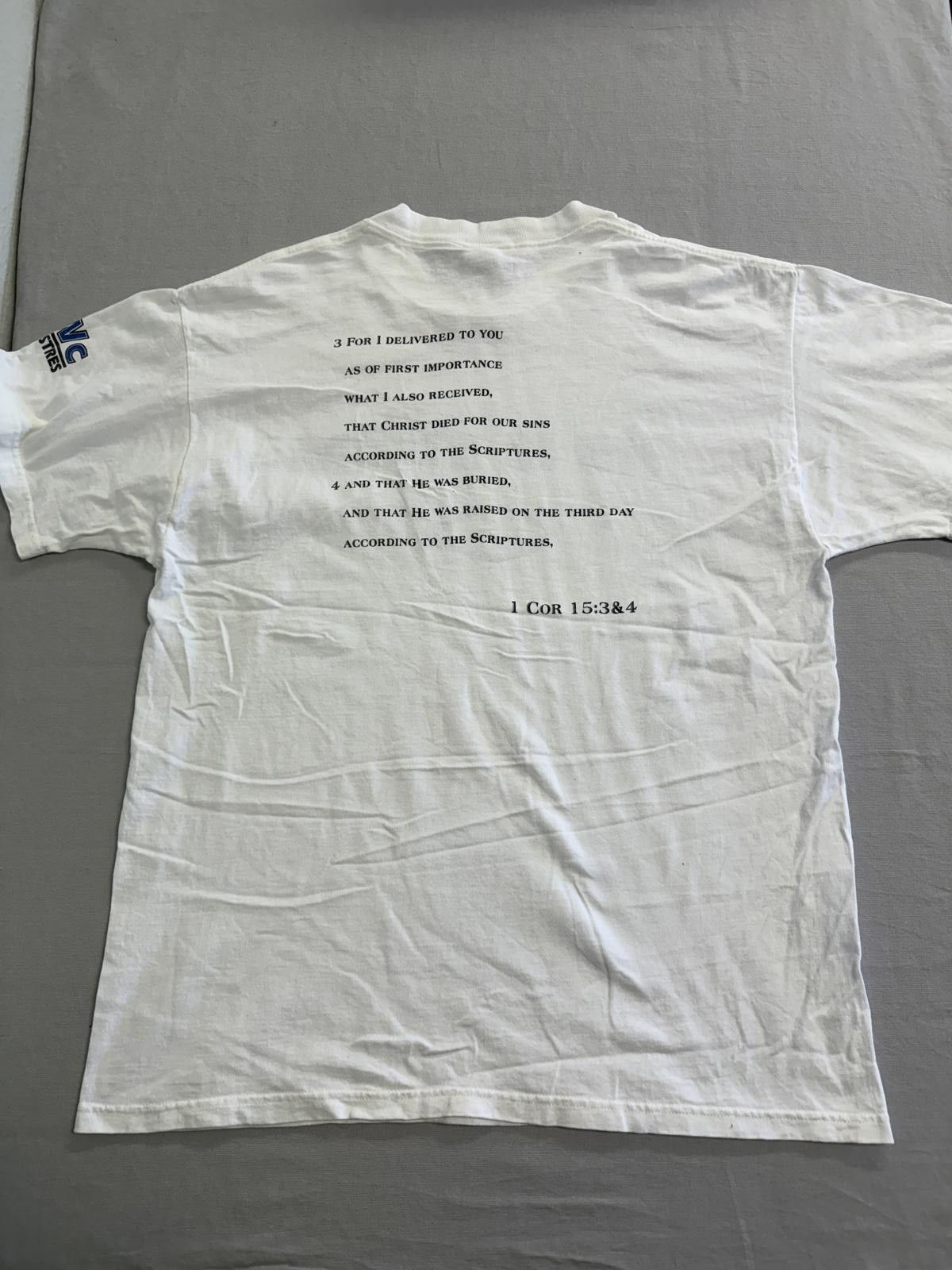 Fruit Of The Loom He Is Risen Jesus Fish T-shirt CWC Ministres Bible Quote XL Size US XL / EU 56 / 4 - 2 Thumbnail