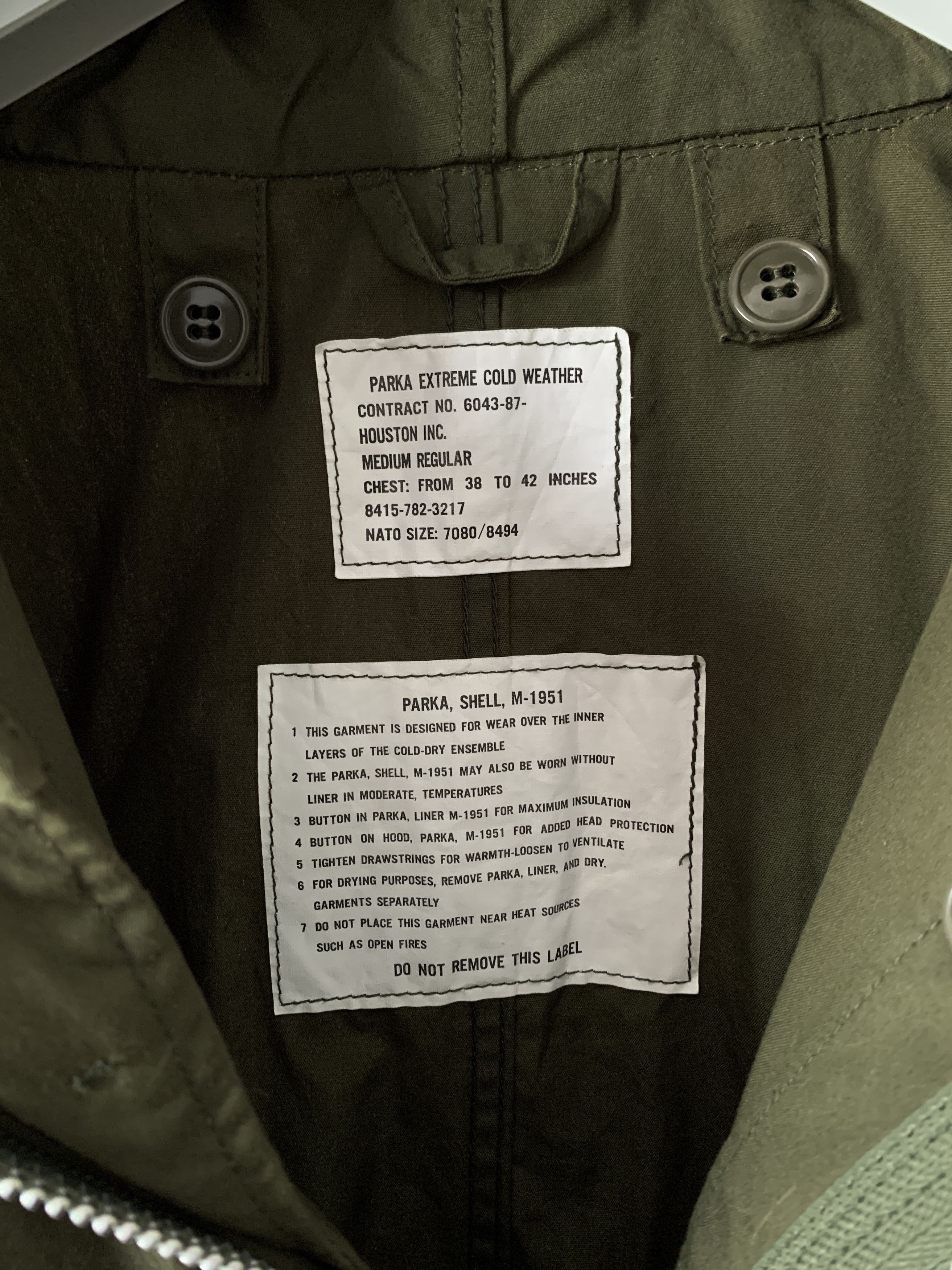 Vintage Vintage Houston M51 Parka Extreme Cold Weather Military Coat Size US L / EU 52-54 / 3 - 6 Thumbnail