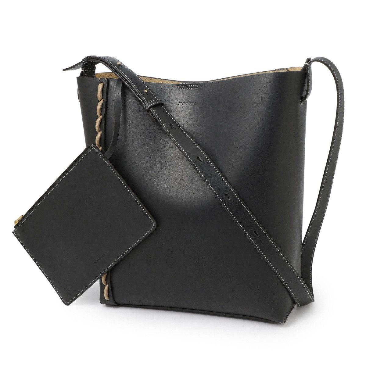 Jil Sander o1loc1c1124 Size: OS/Stitching Tote Medium in Black Size ONE SIZE - 2 Thumbnail