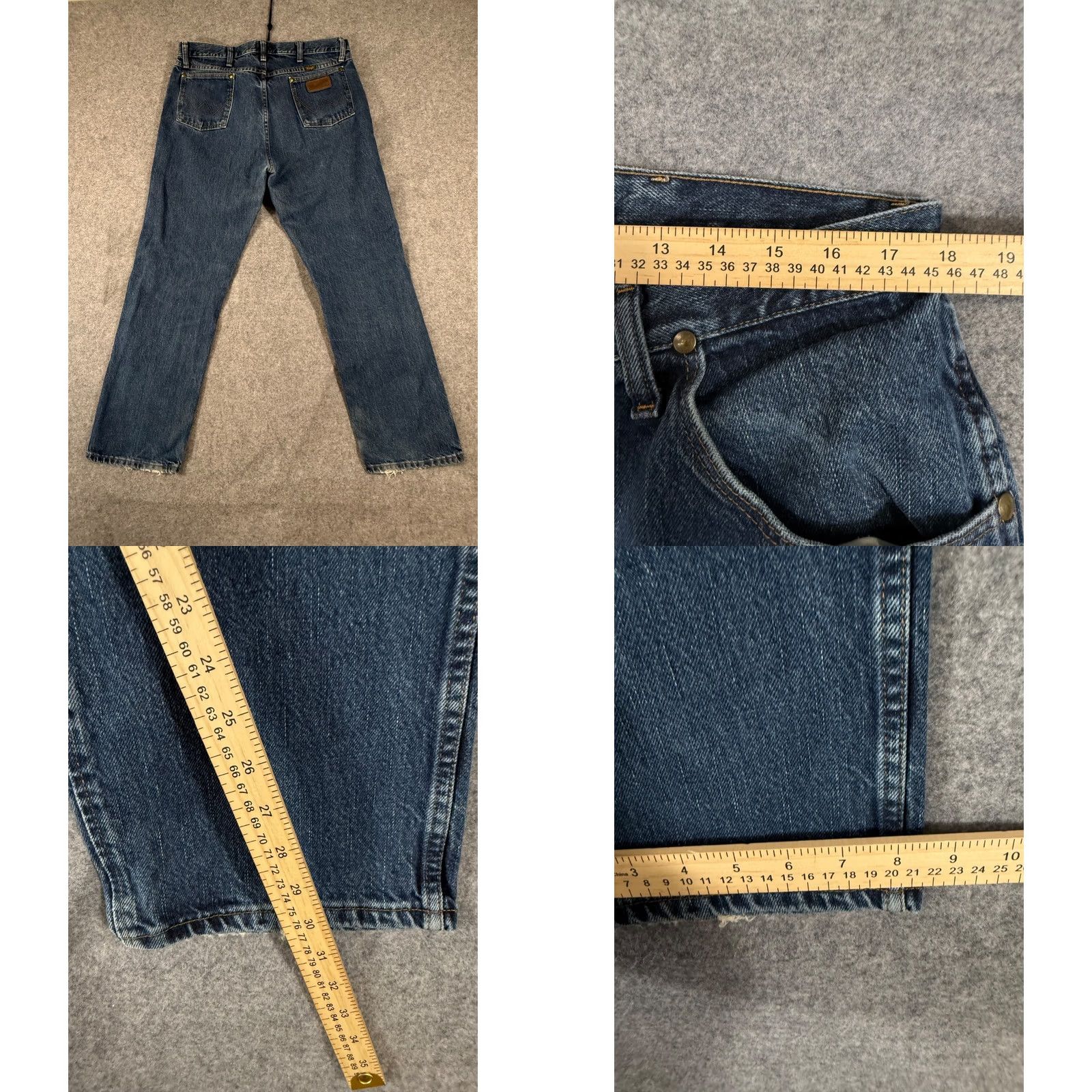 Wrangler Wrangler Jeans Mens 36x30 Blue Denim Regular Fit Straight Leg Cowboy Cut 47MWZWD Jeans Size US 36 / EU 52 - 9 Thumbnail