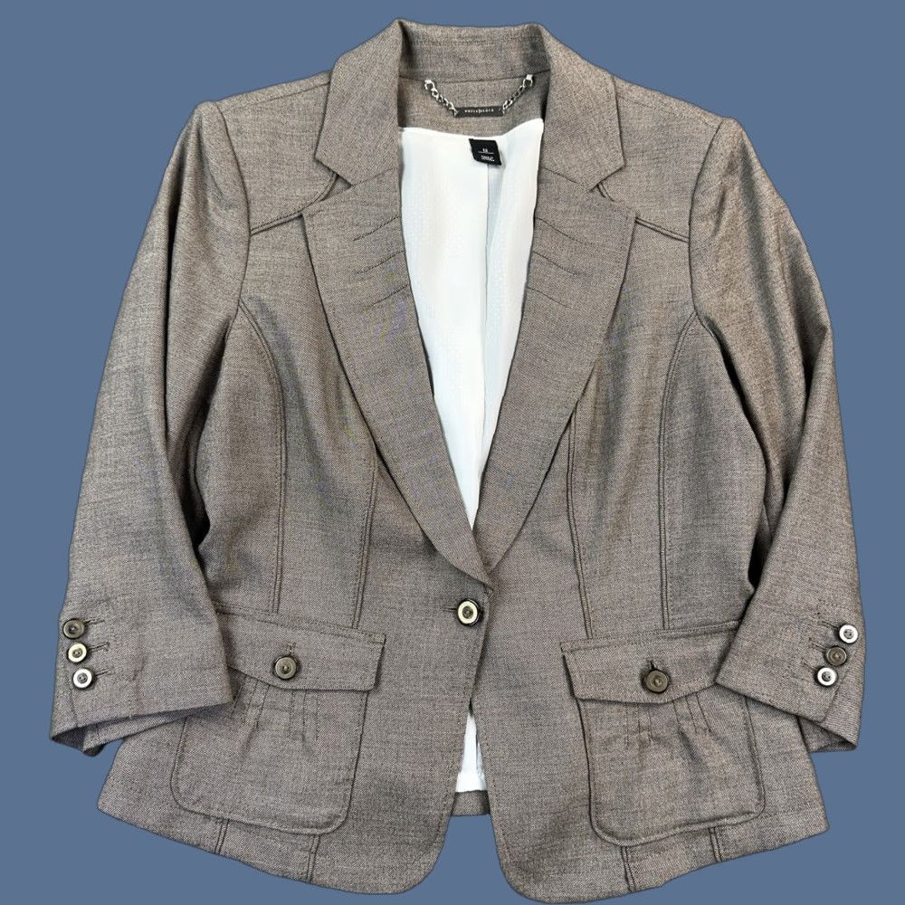 White House Black Market White House Black Market Blazer Women’s 12 Brown Button Front Business Casual Shirt? Size XL / US 12-14 / IT 48-50 - 1 Thumbnail