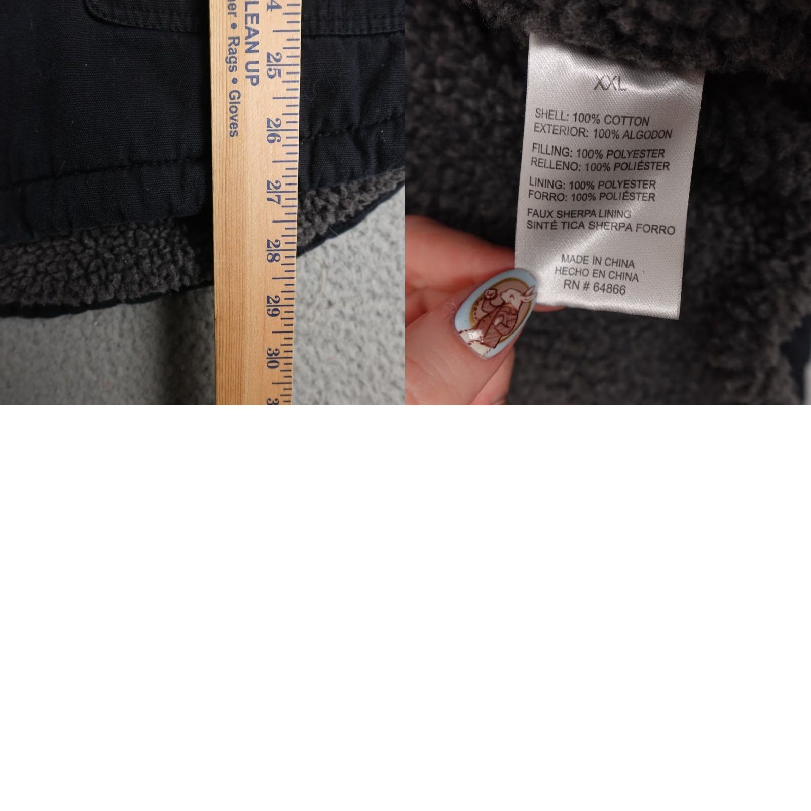 Lee VINTAGE Lee Vest Mens 2XL Black Canvas Lined Full-Zip Distressed Workwear Jacket/Coat Bomber Style Size US XXL / EU 58 / 5 - 10 Thumbnail