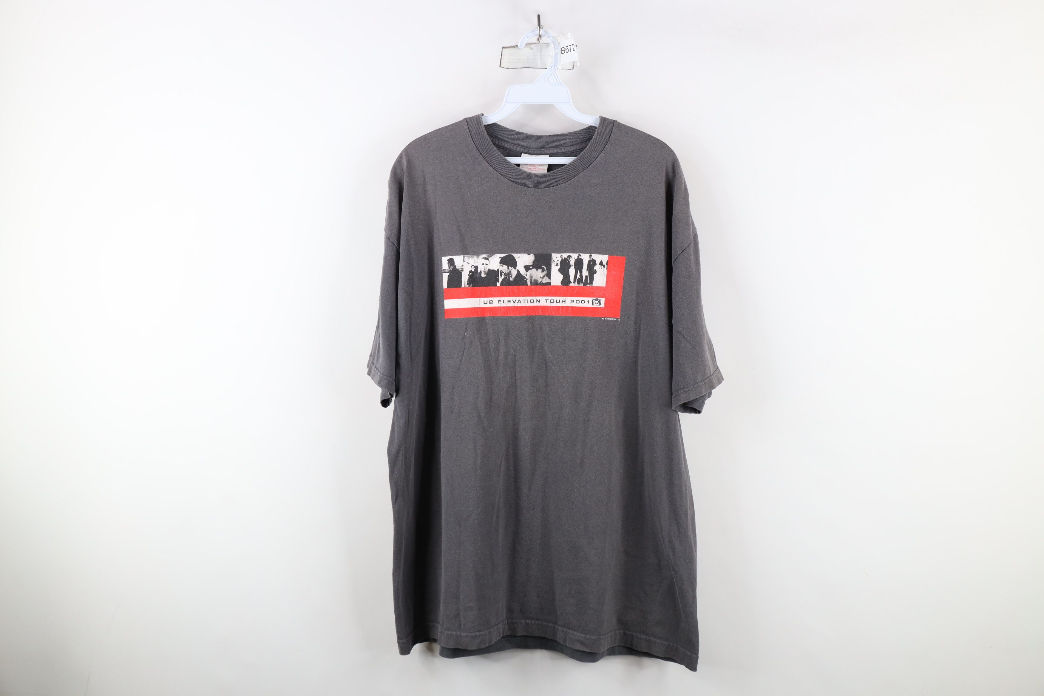 Vintage Vintage Y2K 2001 Elevation Tour U2 Band T-Shirt Gray USA Size US XL / EU 56 / 4 - 1 Thumbnail