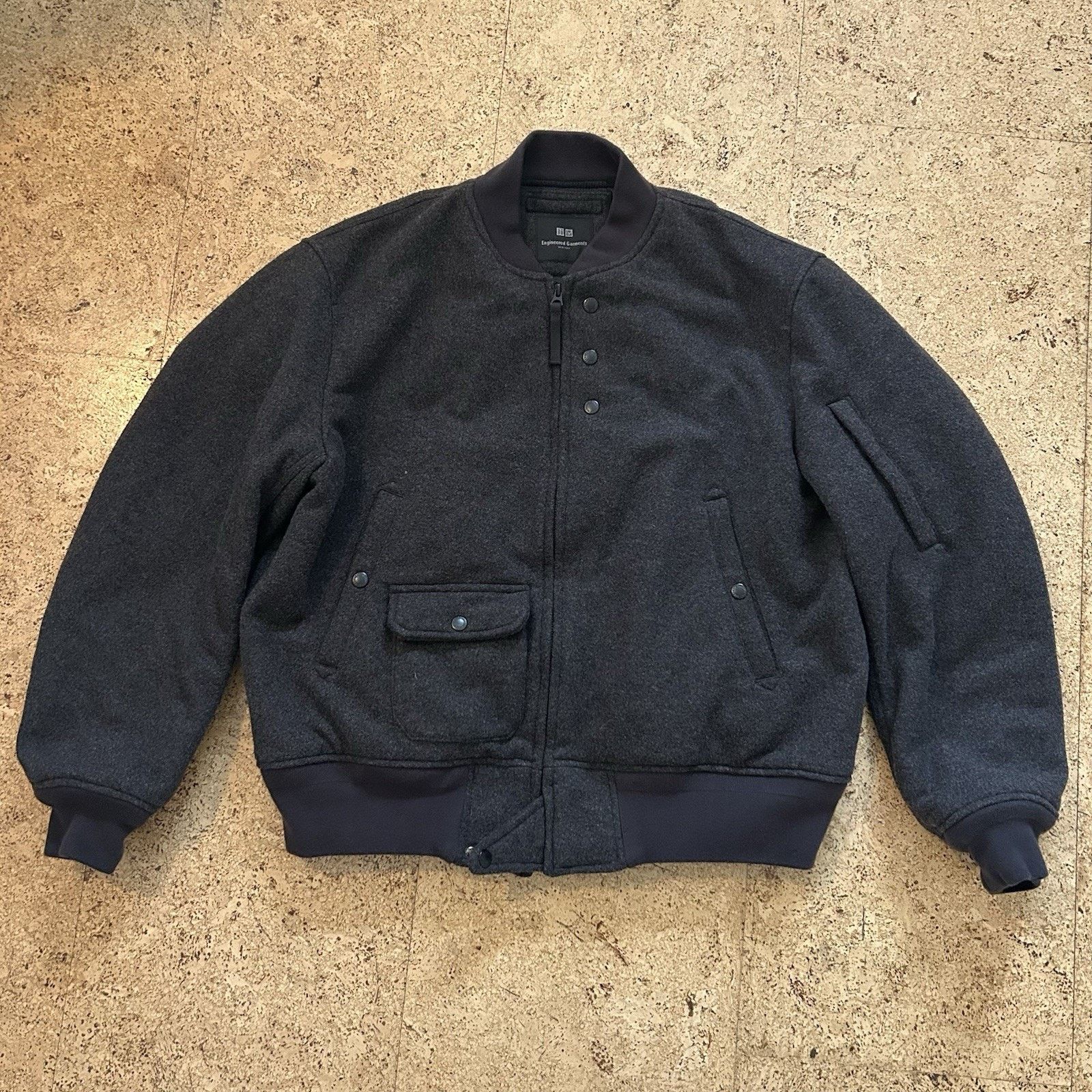 Pufftech Quilted Puffer Bomber Jacket Medium
