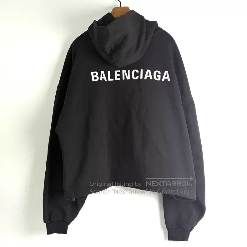 Balenciaga Balenciaga Embroidered Letter Hooded Sweatshirt Size US L / EU 52-54 / 3 - 2 Thumbnail