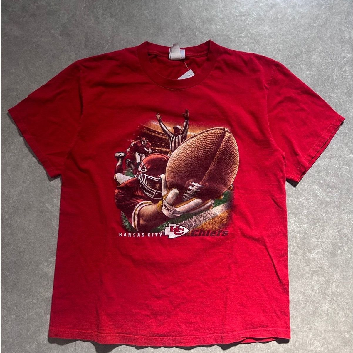 NFL 2000s Vintage Kansas City Chiefs Touchdown Red Shirt Size L Size US L / EU 52-54 / 3 - 1 Thumbnail