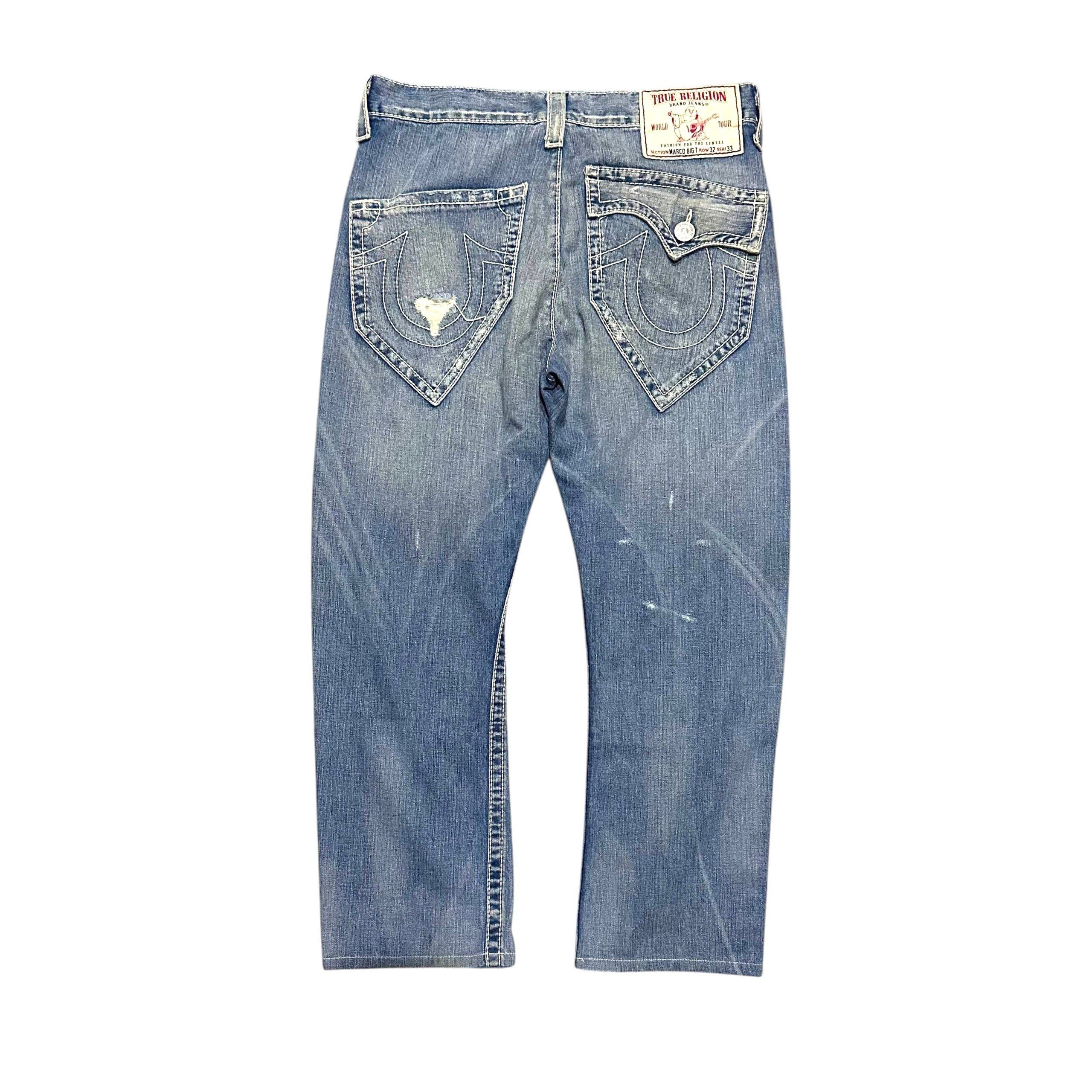 TRUE RELIGION FRANKIE BIG T極太ステッチ swag True Religion × Vintage Vintage True Religion Frankie Big T Jeans