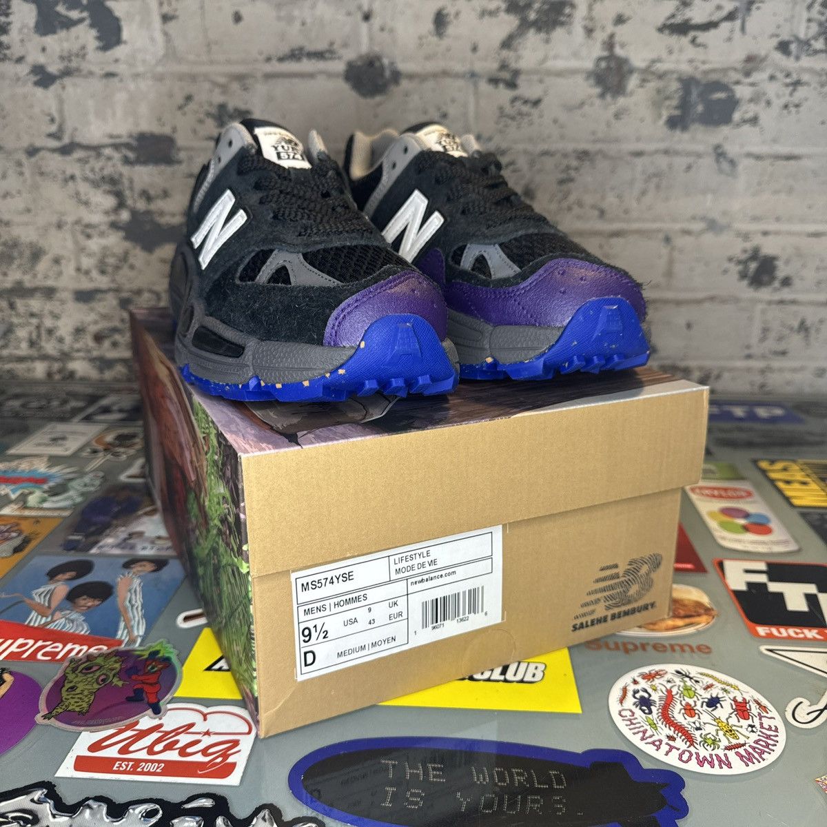 New Balance × Salehe Bembury Salehe Bembury New Balance 574 Yurt Black Sz 9.5 Size US 9.5 / EU 42-43 - 5 Thumbnail