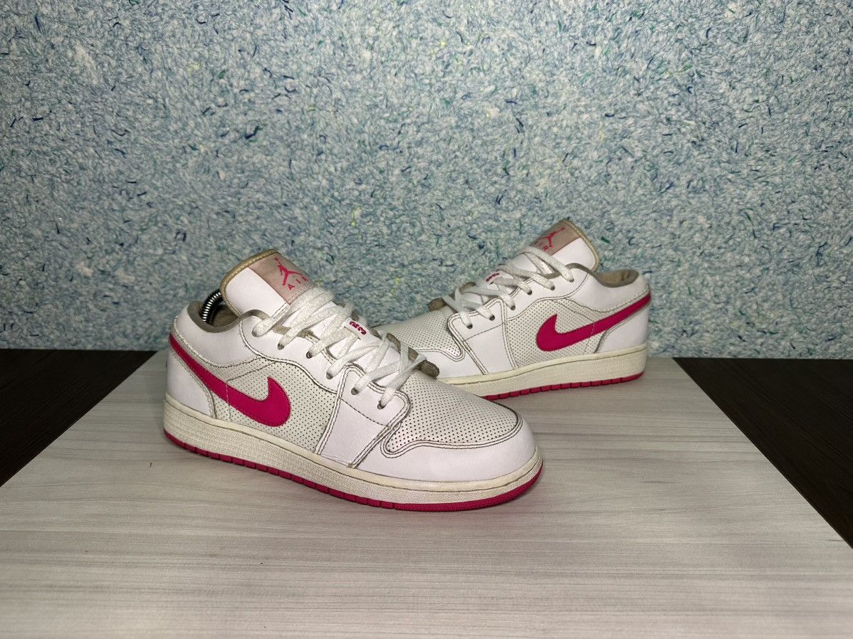 Jordan Brand × Nike × Vintage Nike Air Jordan 1 Low Pink Iridescent White 554723-109 Size US 8 / IT 38 - 2 Thumbnail