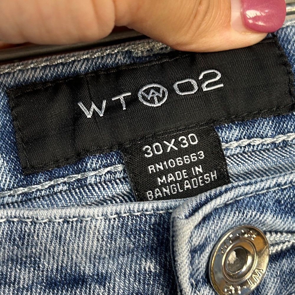 WT02 Wt02 Distressed Acid Washed Jeans size 30X30 Size US 30 / EU 46 - 3 Thumbnail
