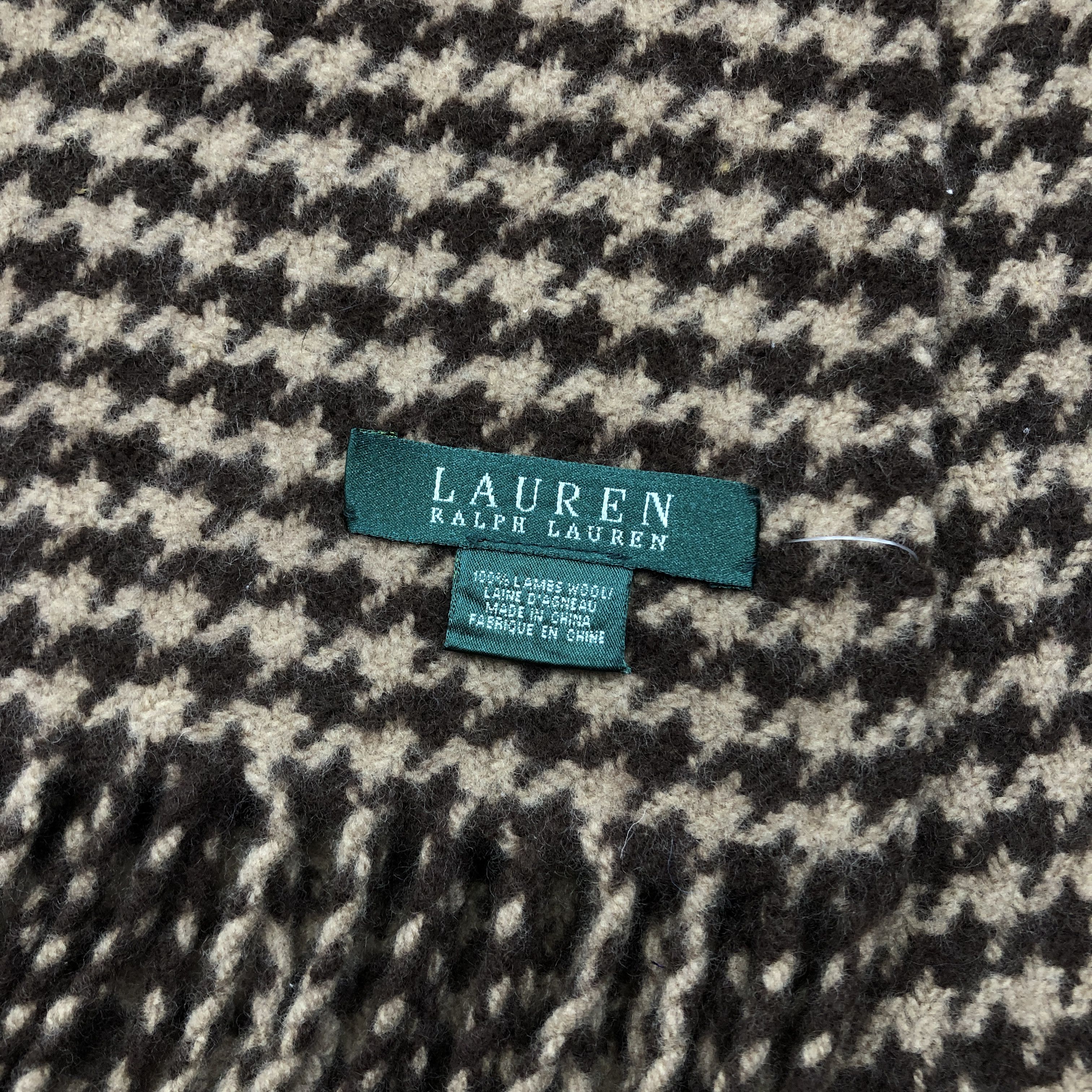 Lauren Ralph Lauren Vintage Lauren Ralph Lauren Scarf Houndstooth Wool Scarves Size ONE SIZE - 4 Thumbnail