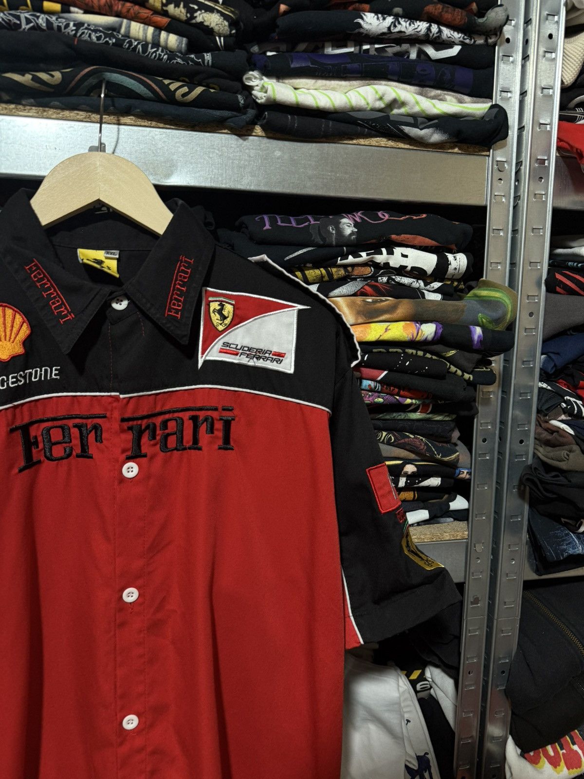 Vintage Vintage Ferrari Scuderia F1 Racing Retro Button Shirt Size US XXL / EU 58 / 5 - 5 Thumbnail