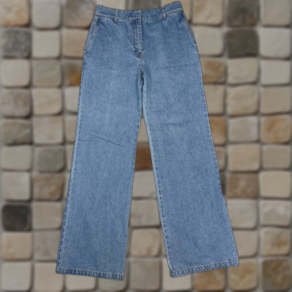 Christian Wijnants Christian Wijnants Jeans Womens 36 Blue Denim Cotton Straight 28x33 Vintage No Size 25" / US 0 / IT 36 - 1 Thumbnail