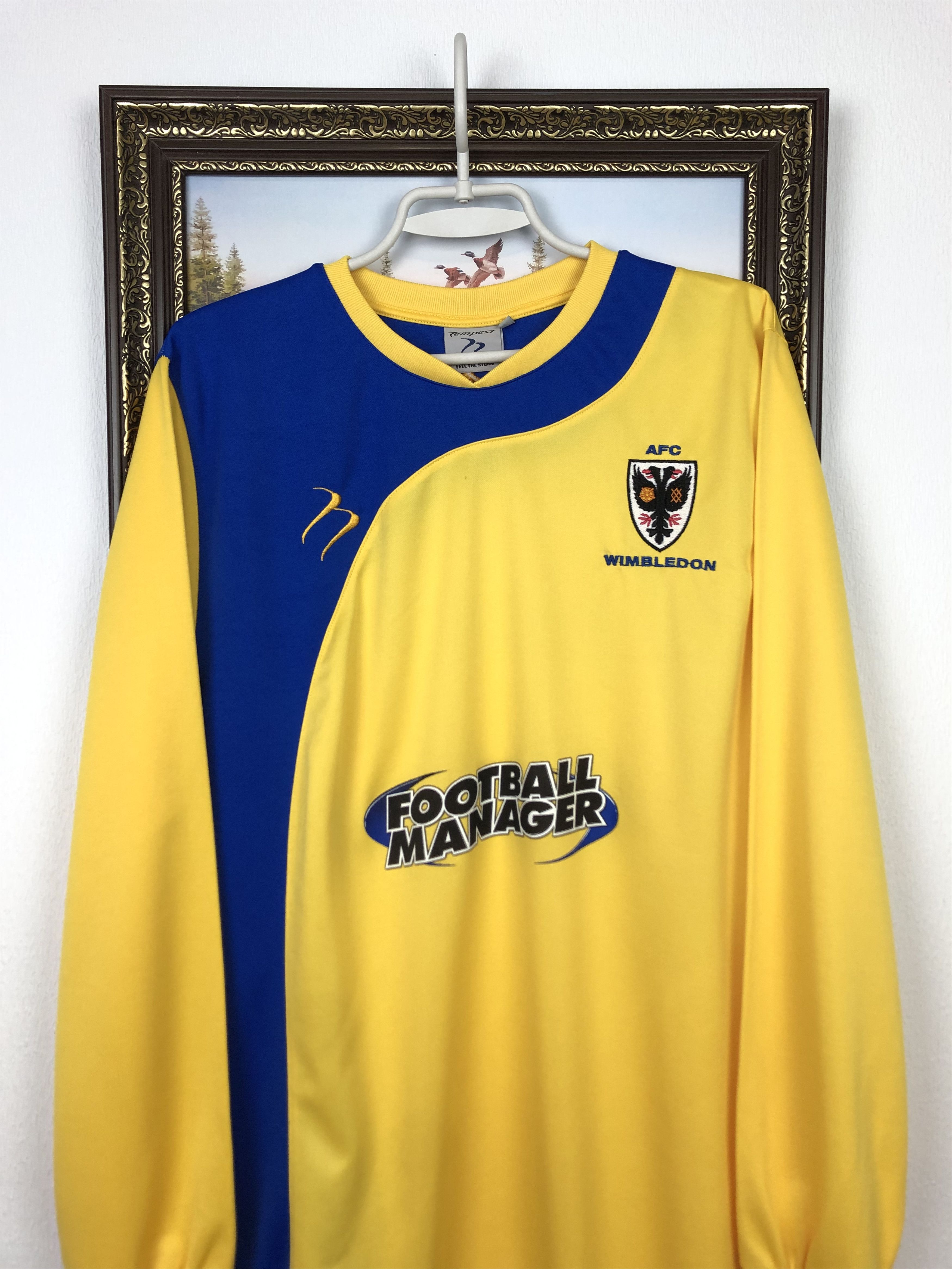 Vintage Wimbledon football shirt 2009 Soccer Long Sleeve Jersey Size US XL / EU 56 / 4 - 2 Thumbnail