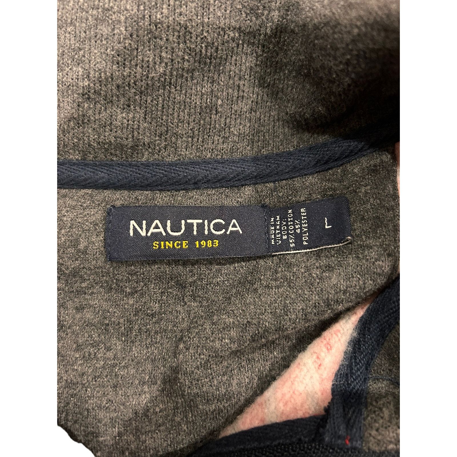 Nautica Nautica Red Blue Striped Quarter Zip Sweater Sz L Size US L / EU 52-54 / 3 - 2 Thumbnail