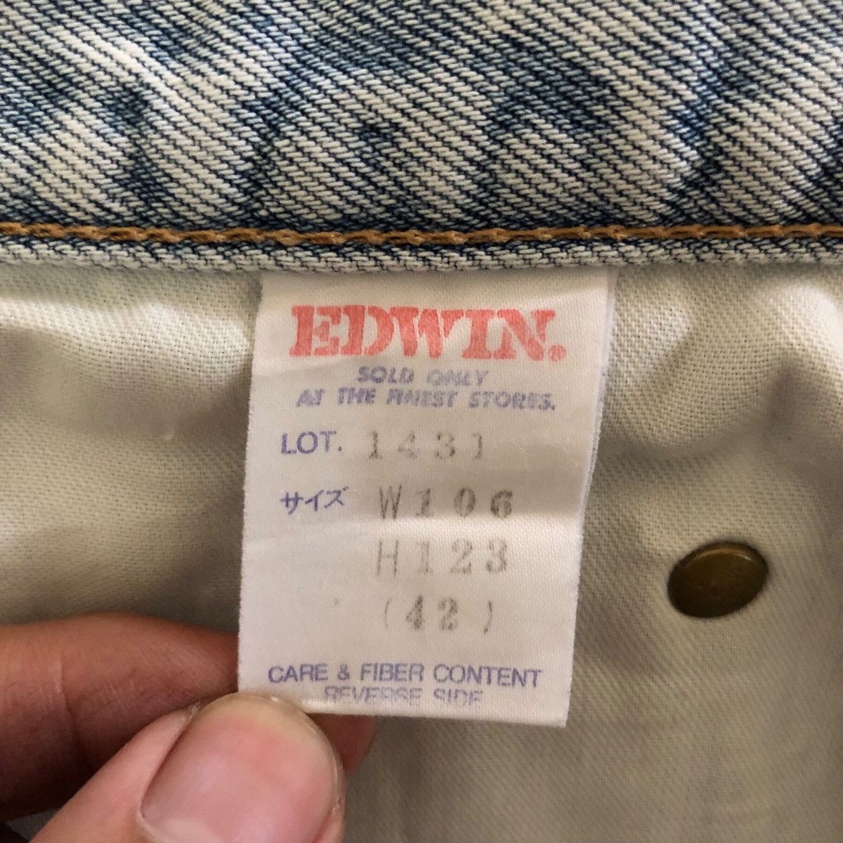 Edwin Vintage Edwin Acid Wash Distressed Patchwork Denim Jeans Size US 42 / EU 58 - 20 Thumbnail